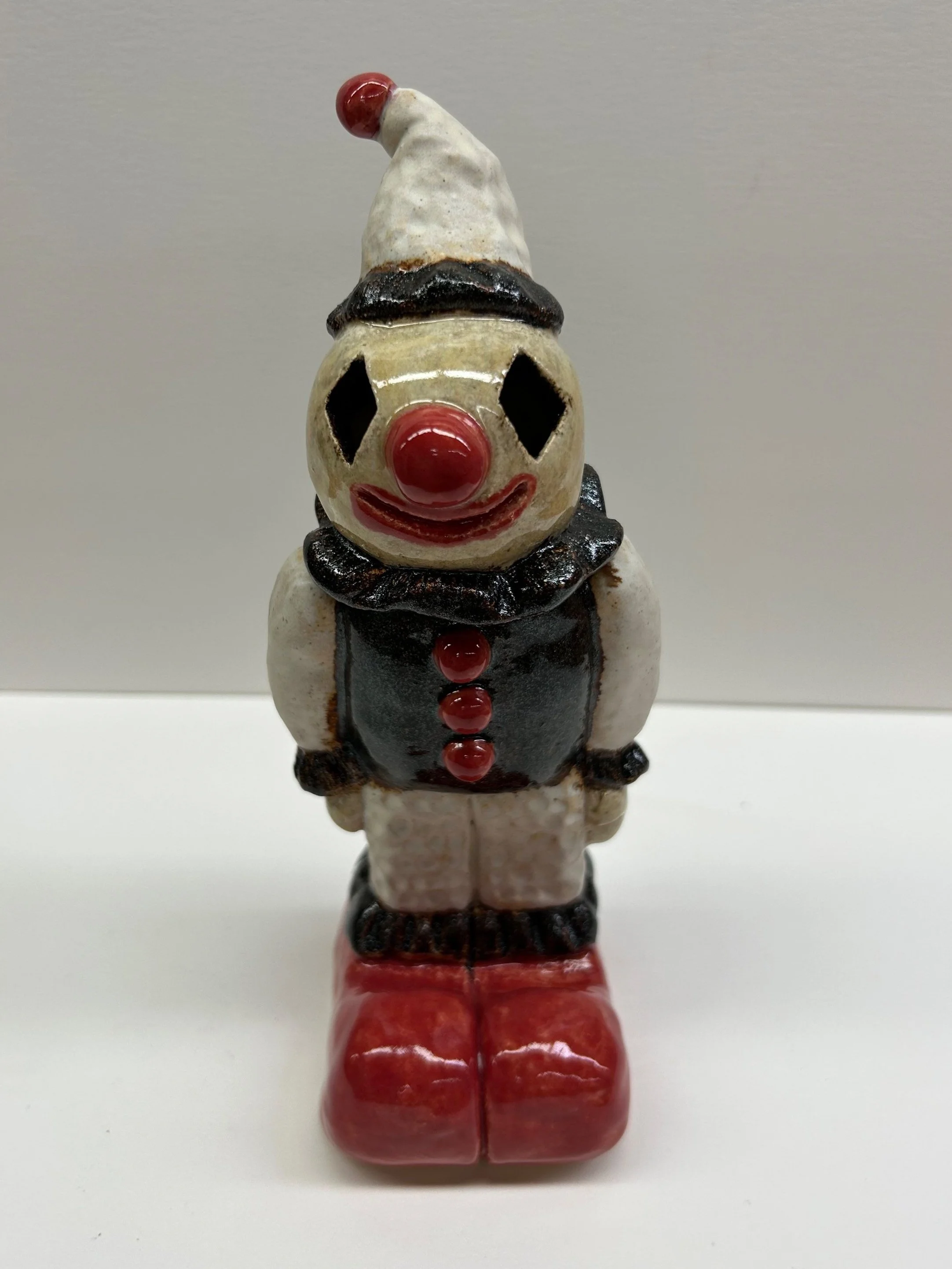 “Red the Clown”, stoneware, 2024.