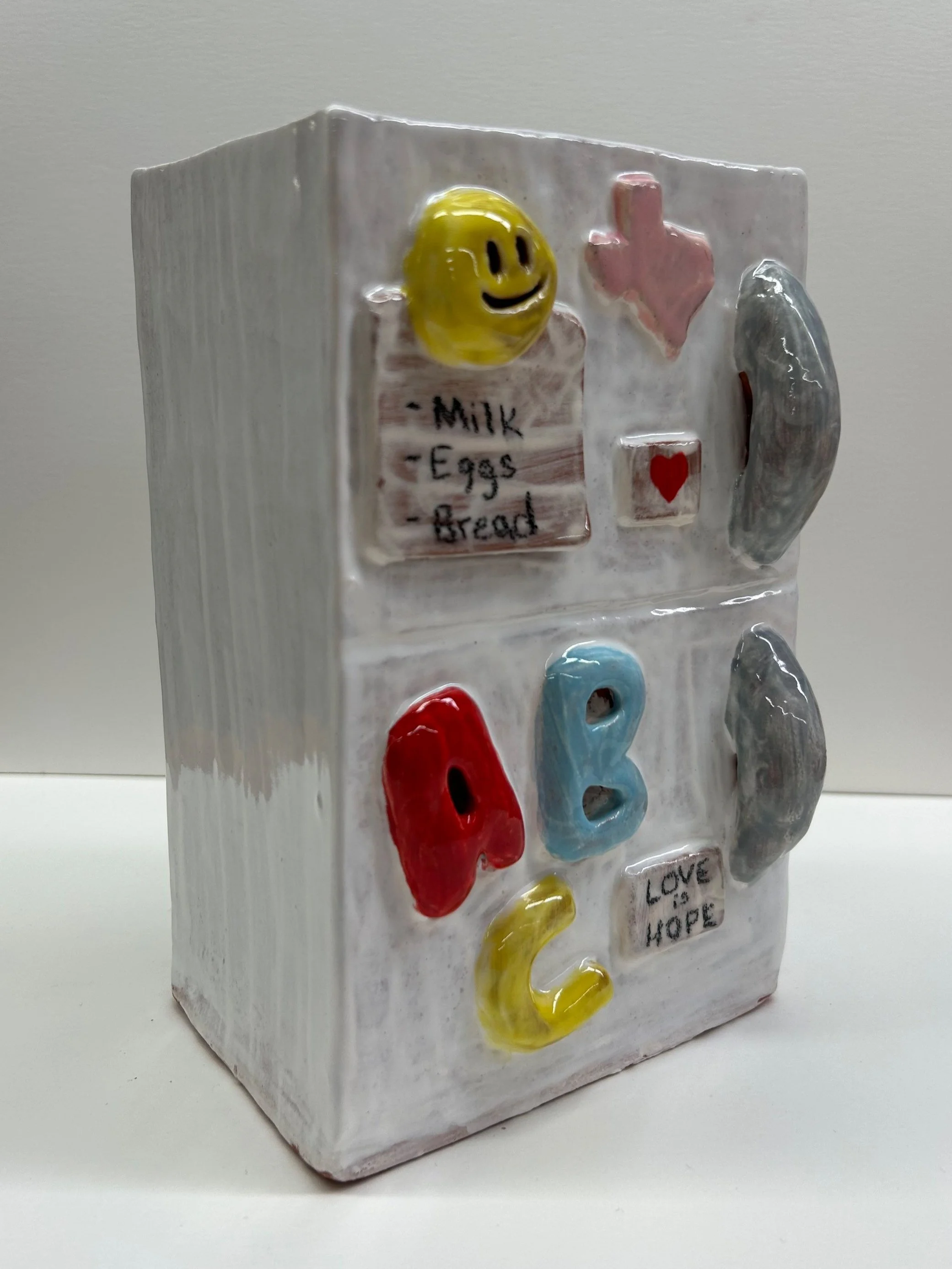 “Texas fridge” stoneware, 2024.
