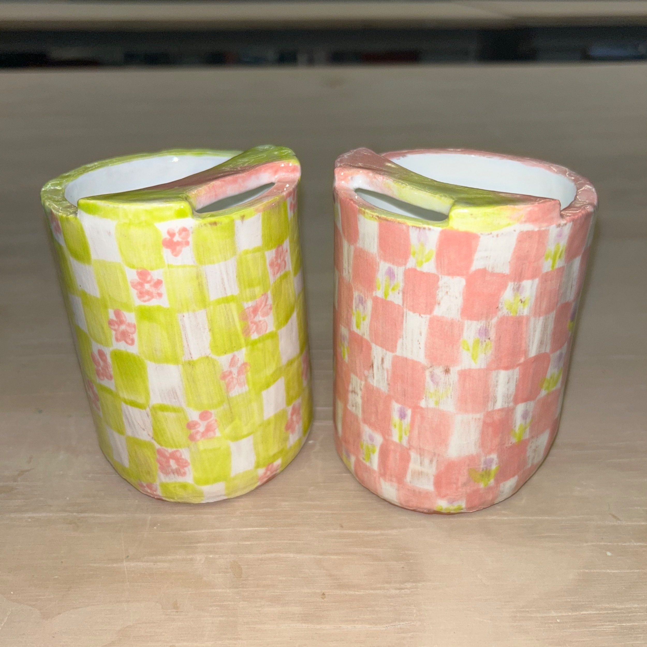 Matching cups, stoneware, 2024.