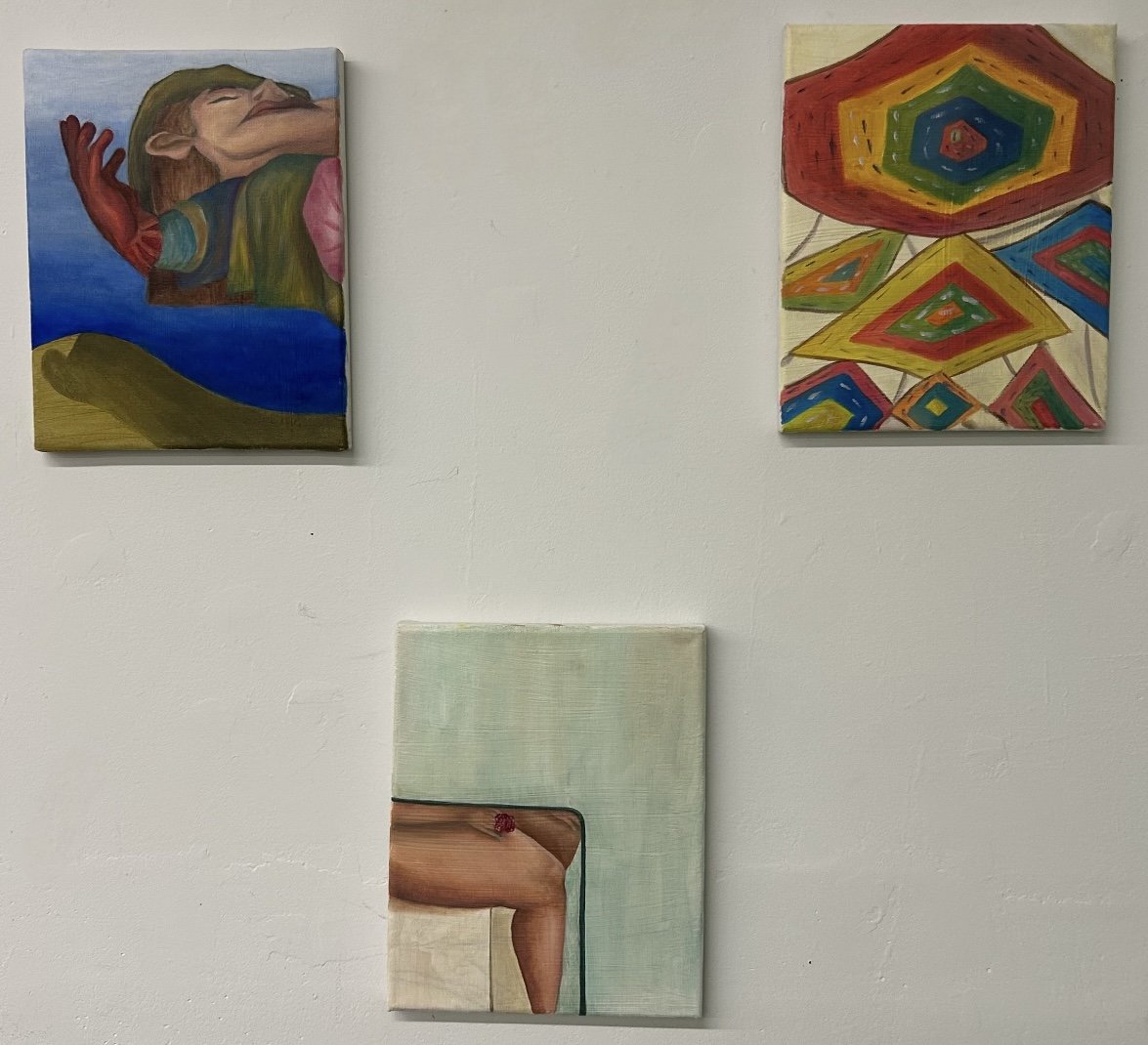 “Three studies”, oil on canvas, (3) 8” x 10” , 2025.