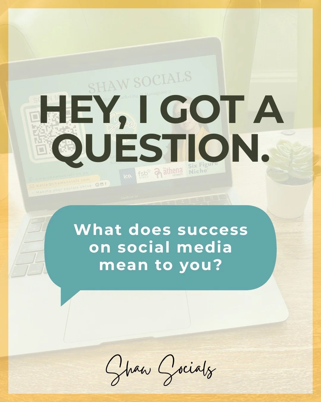 Success on social media looks different for everyone. 

For some, its hitting a certain amount of followers. 
For others, its turning DMs into sales. 
And for a lot of business owners, its simply building a brand people can trust. 

So tell me... wha