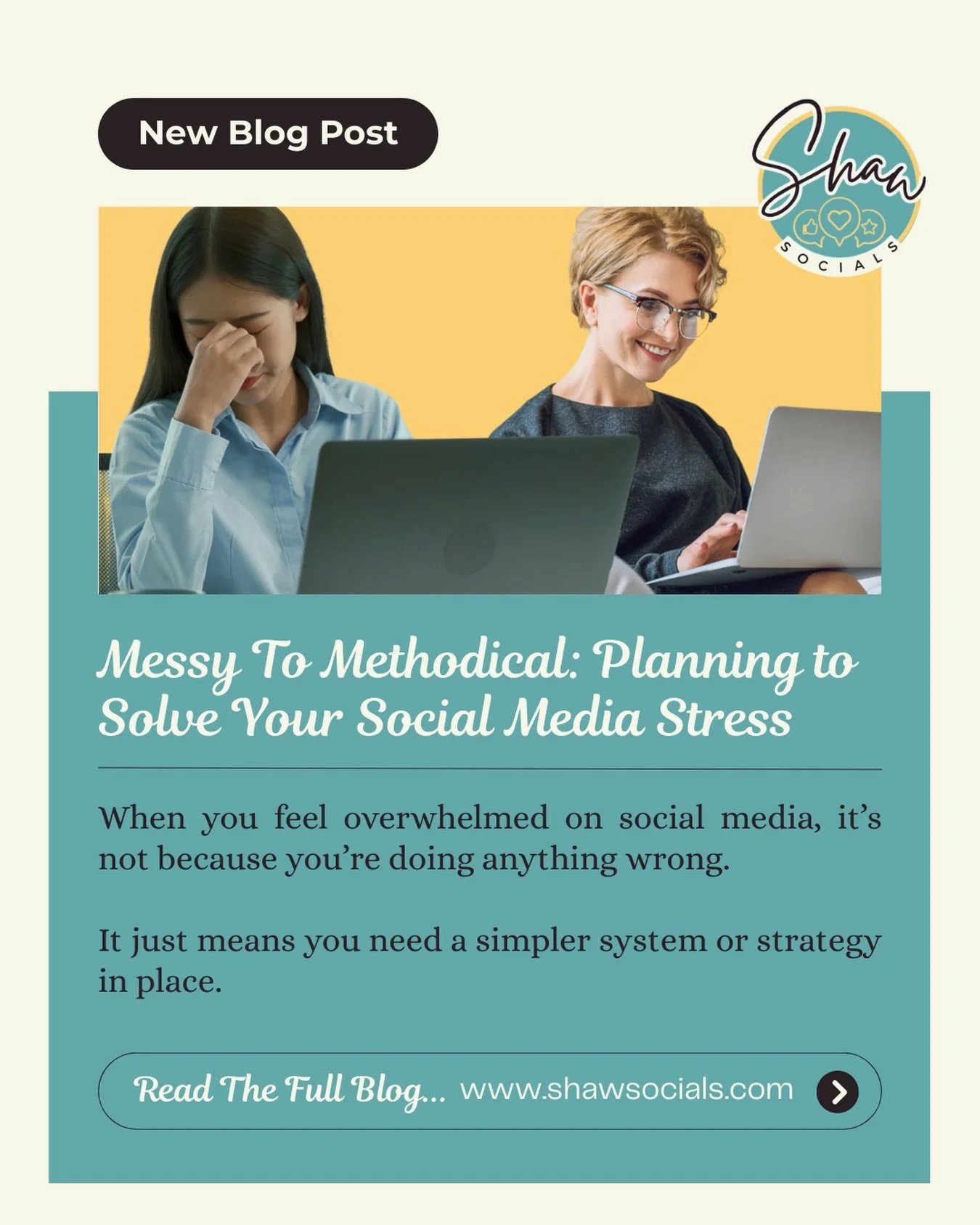 Feel like social media is another full-time job? 😅 
If you&rsquo;re a business owner who: 

&bull; Overthinks what to post 
&bull; Scrambles last minute for content 
&bull; Starts strong&hellip; then disappears for weeks 

This blog is for you. 

Pl