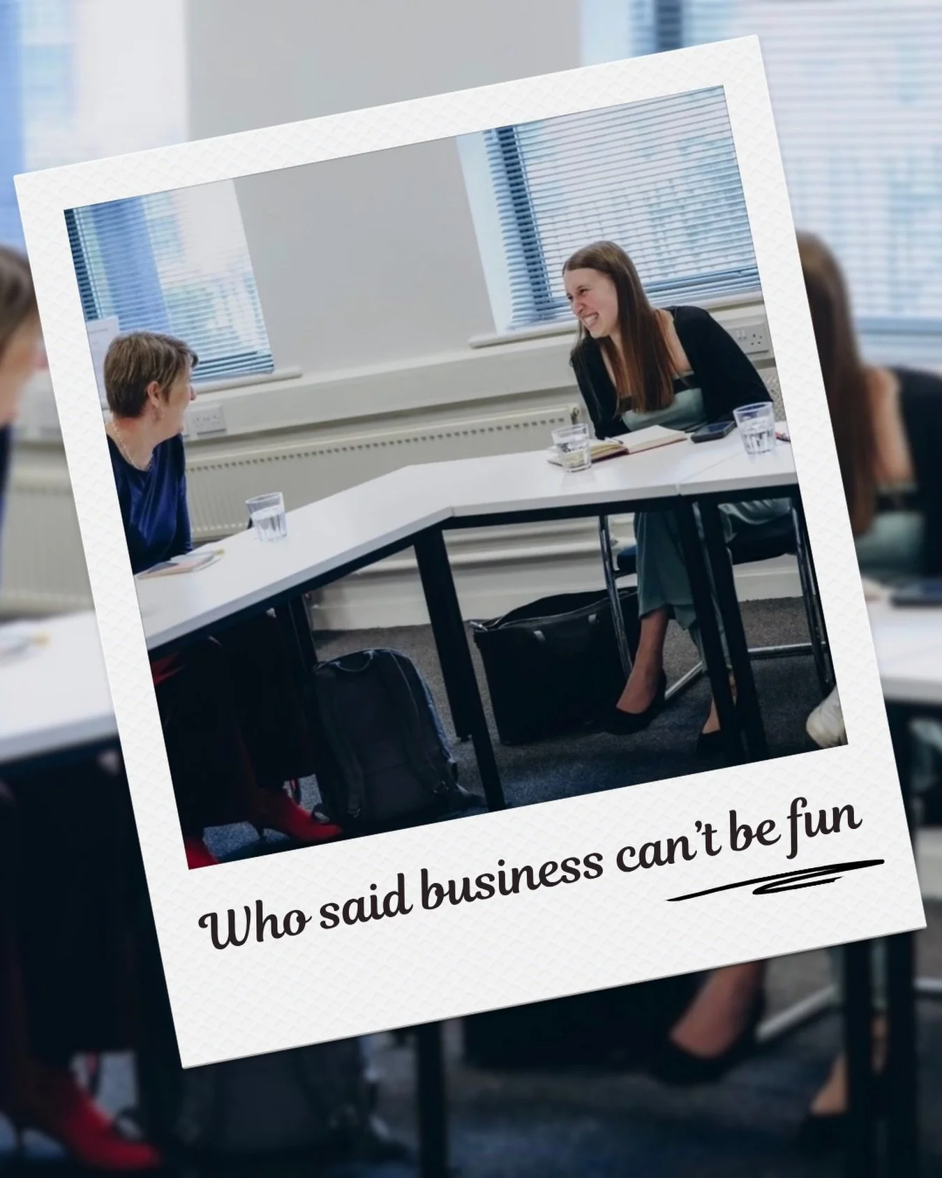 Who said business can&rsquo;t be fun?

Business isn&rsquo;t always serious or stressful, there are plenty of laughs along the way too.

Take this photo for example: @katebateson and I accidentally sat in each other&rsquo;s seats because we share simi