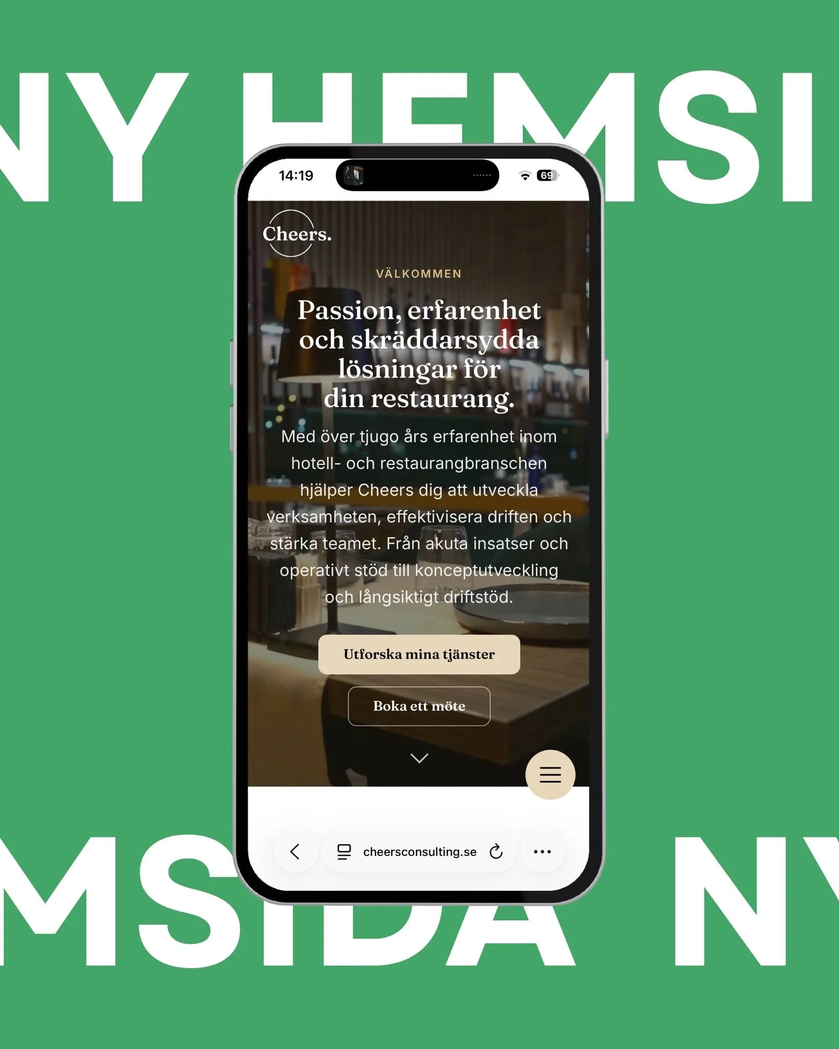⭐️NY WEBB⭐️
I f&ouml;rra veckan utvecklade jag och tog fram en ny site till Cheers Consulting!

Med &ouml;ver tjugo &aring;rs erfarenhet inom hotell- och restaurangbranschen hj&auml;lper Cheers dig att utveckla verksamheten, effektivisera driften och