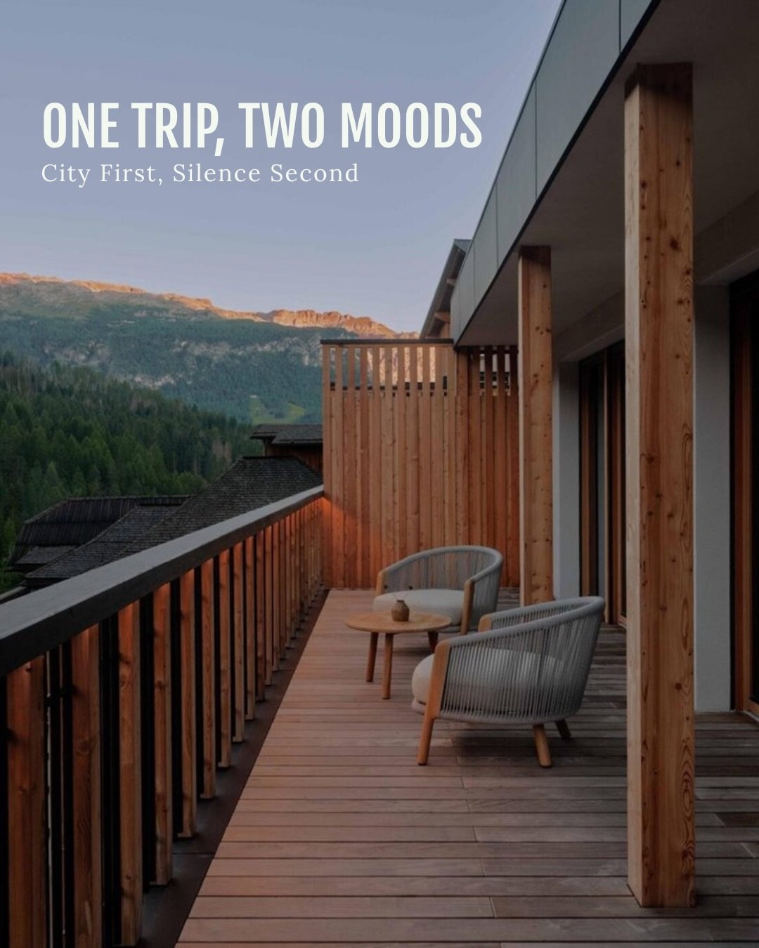 A perfect Aman pairing: the energy of a city and the quiet of the mountains.

Start in Venice. Fly in, check into Aman Venice, and let the city do what it does best in summer: pull you in completely. Gondolas, golden hour aperitivo and streets that b