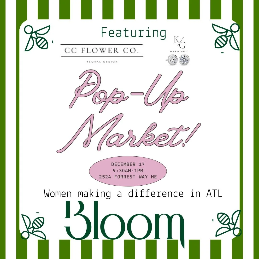 Join us on 12/17 for a special pop-up market benefitting Bloom! Come for some bubbles, bling courtesy of @shopkgdesigned and blooms by @ccflowercompany. 9:30 to 1 at Elizabeth's home. No RSVP needed, just drop in!