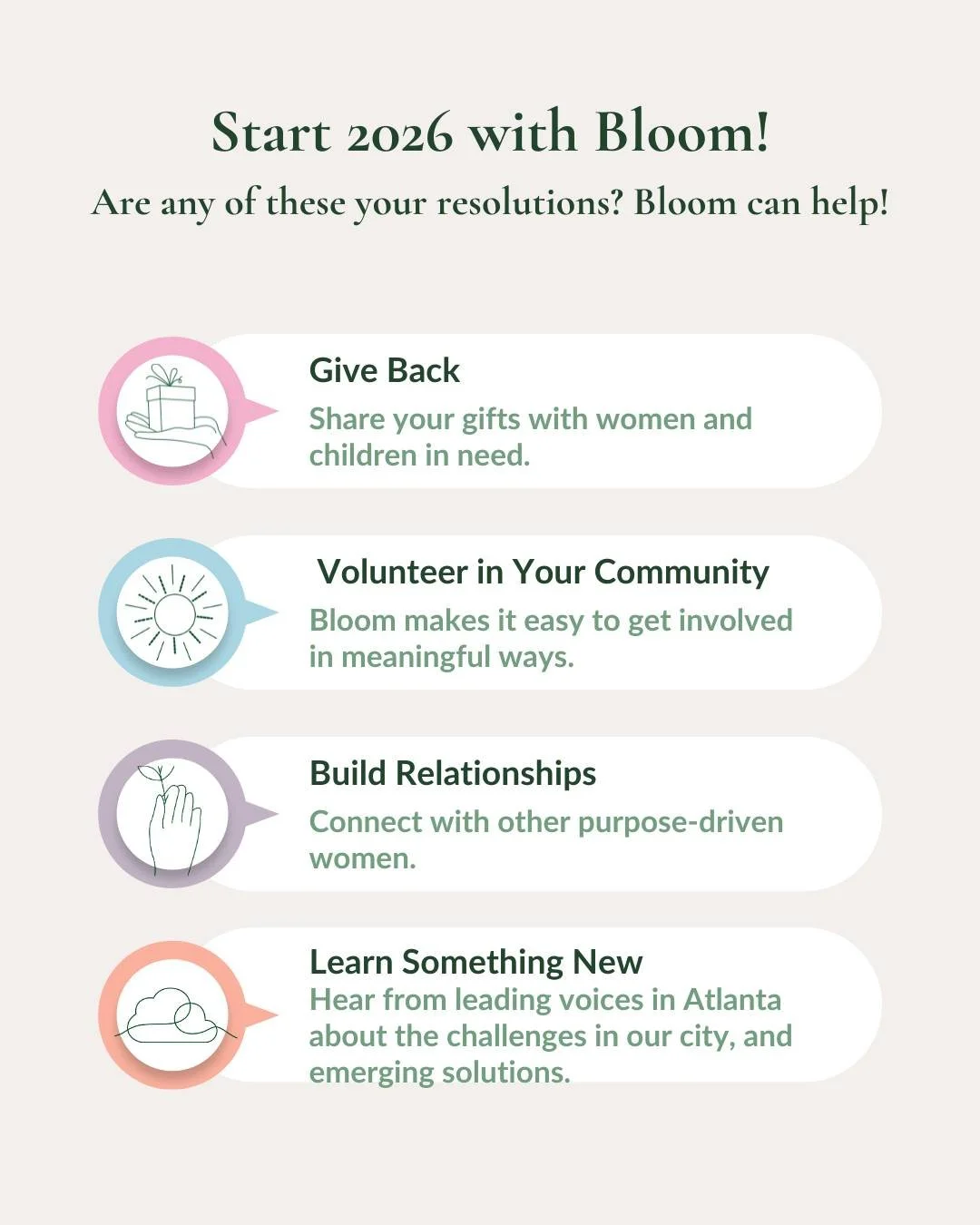 January resolutions usually sound like drink more water, eat better, exercise more and scroll less. What if you added one more: give with intention. Bloom makes generosity accessible, joyful and deeply connected. In Bloom, you're joining a community 