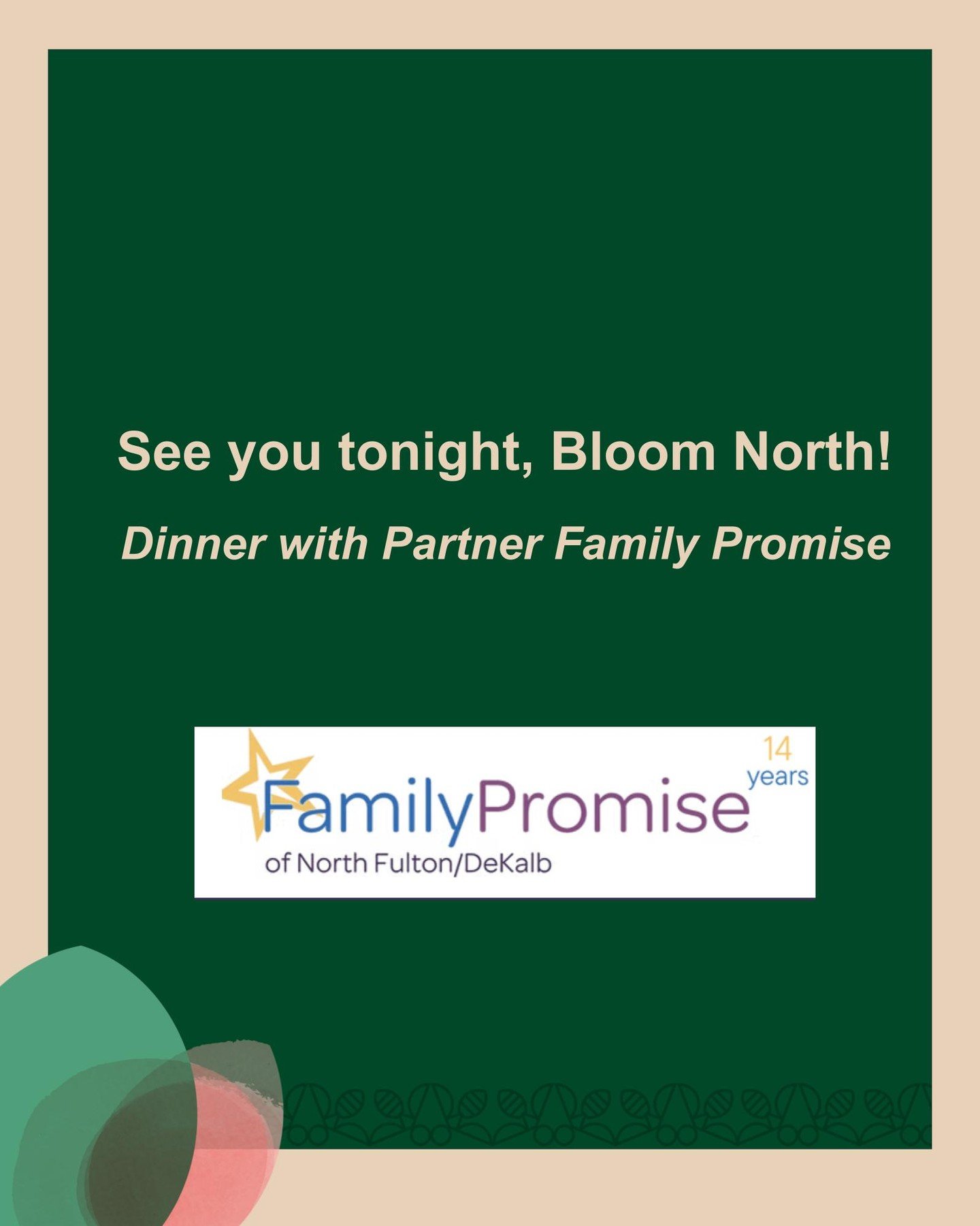 It's your turn Bloom North! Can't wait to celebrate your first Partner Dinner with Family Promise and make your first collective gift! @bloomnorthgiving @familypromisenfd