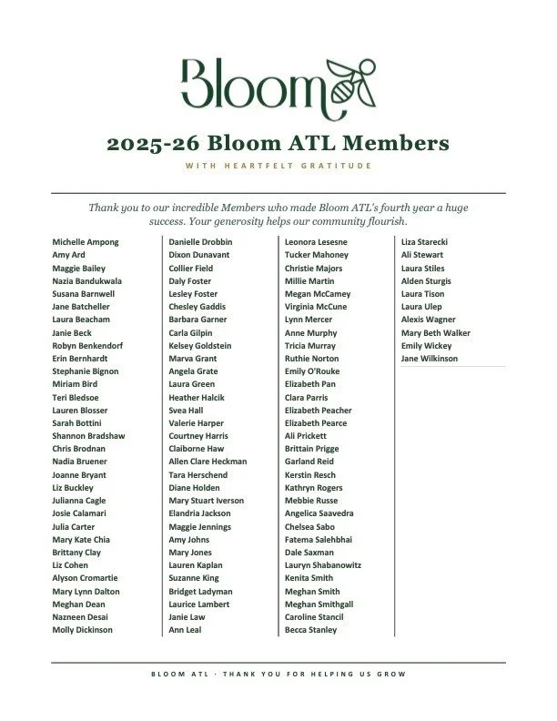 As we close out our fourth year, we are so deeply grateful to our 100+ Members who've helped us continue to grow this community. Want to join Bloom? There is still time! Our fundraising year ends on June 30 and we would love to add you to our garden.