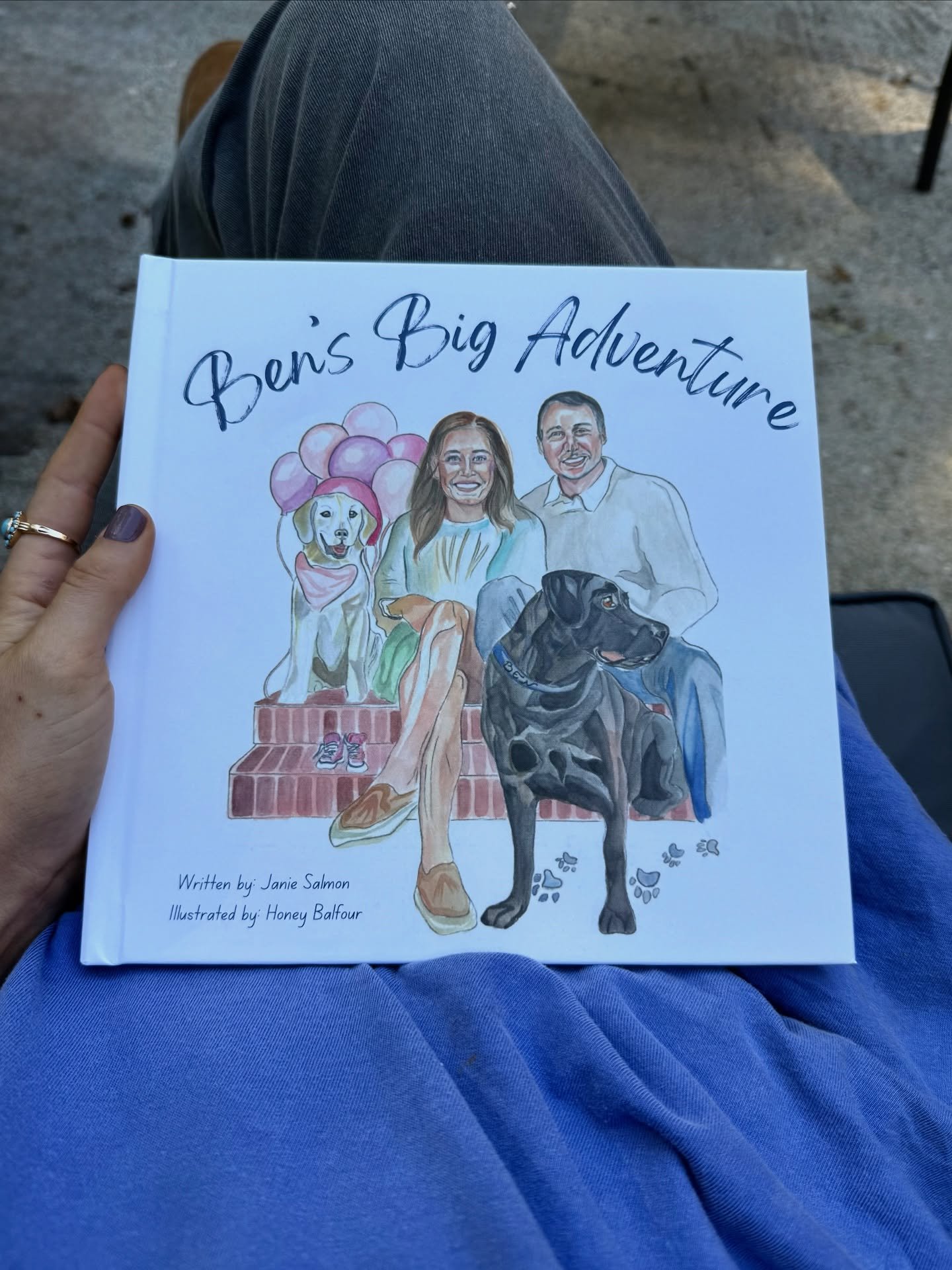 One special baby book 💗 

Congratulations @graciebutlermcg on starting the next gen of Salmon women 😍🍣 👯&zwj;♀️ Janie and I loved personalizing every detail of Ben&rsquo;s adventure 🐾