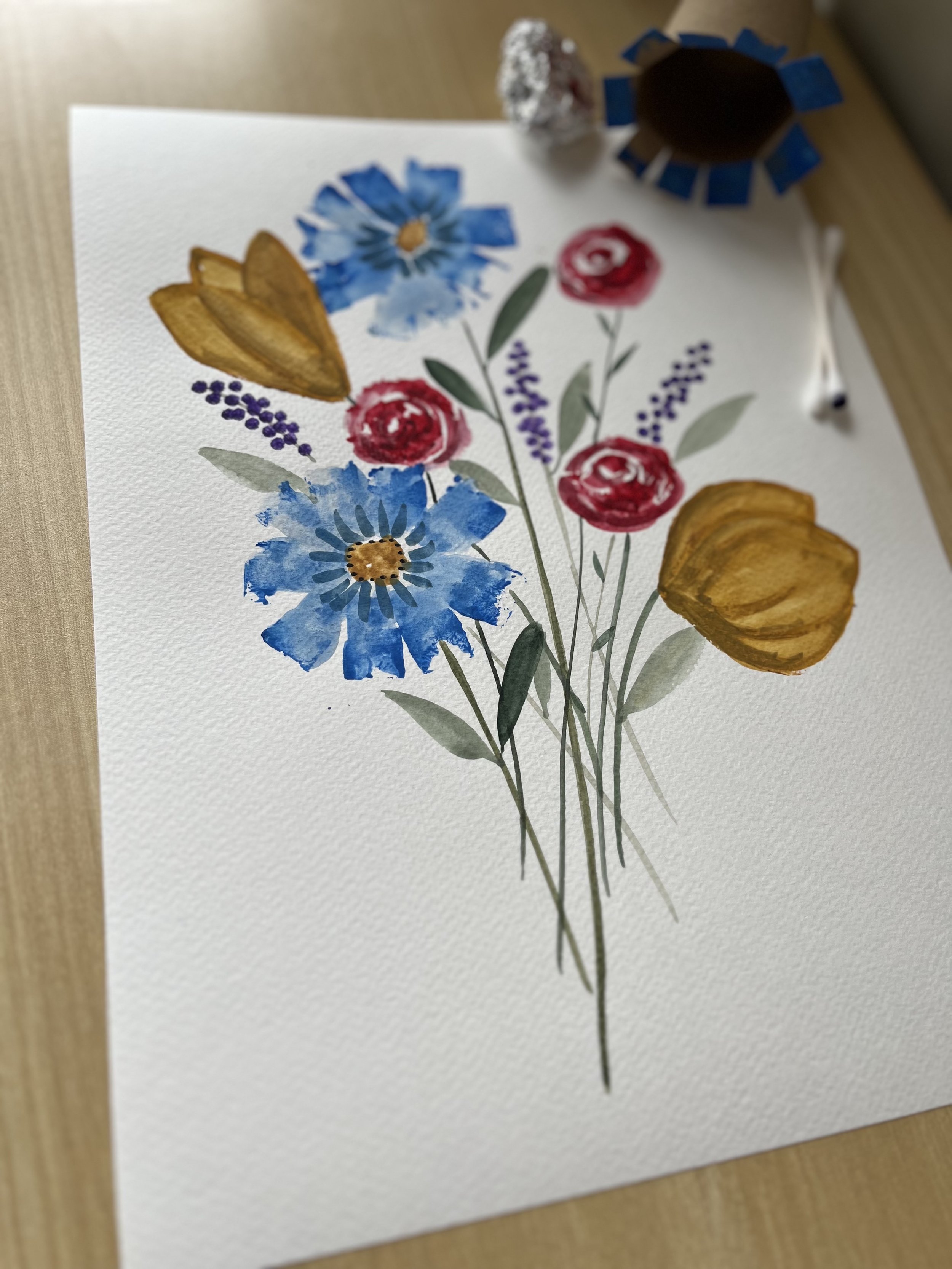 Atelier bouquet à l’aquarelle pour les 8 ans et +