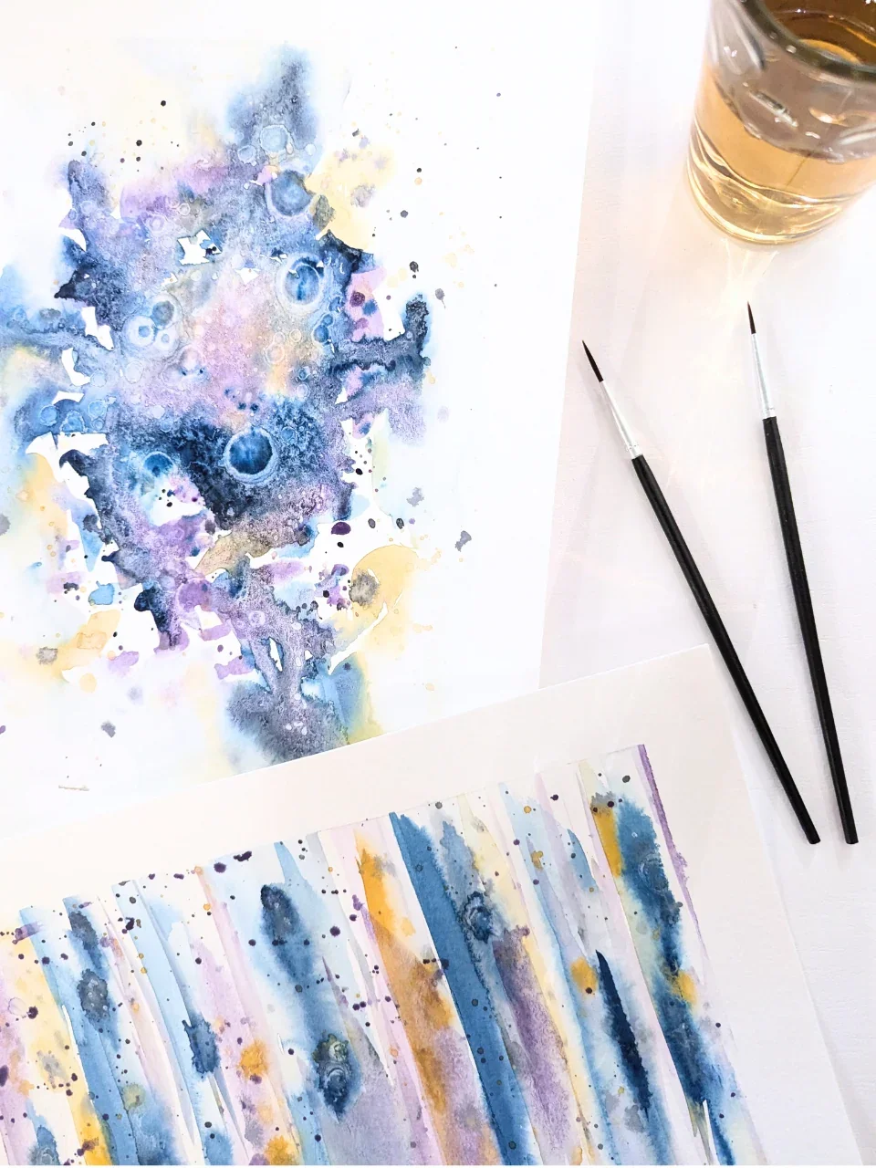 Atelier d'aquarelle abstraite, niveau débutant