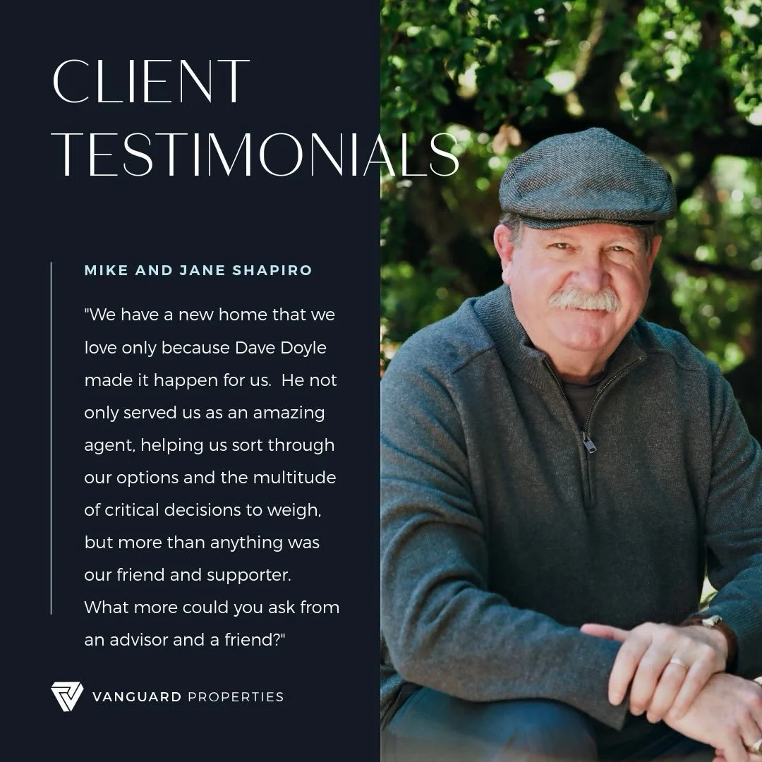 Getting to help clients like Mike and Jane Shapiro find a home they love is what it&rsquo;s all about. Are you interested in finding your dream home? Click on the link in the bio for more details. 

@vanguardproperties DRE 01397556
#marin #marincount