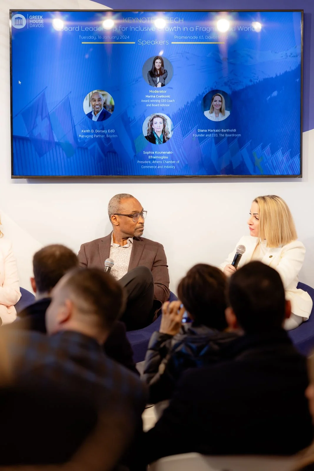 Keith Dorsey on a panel at Greek House Davos