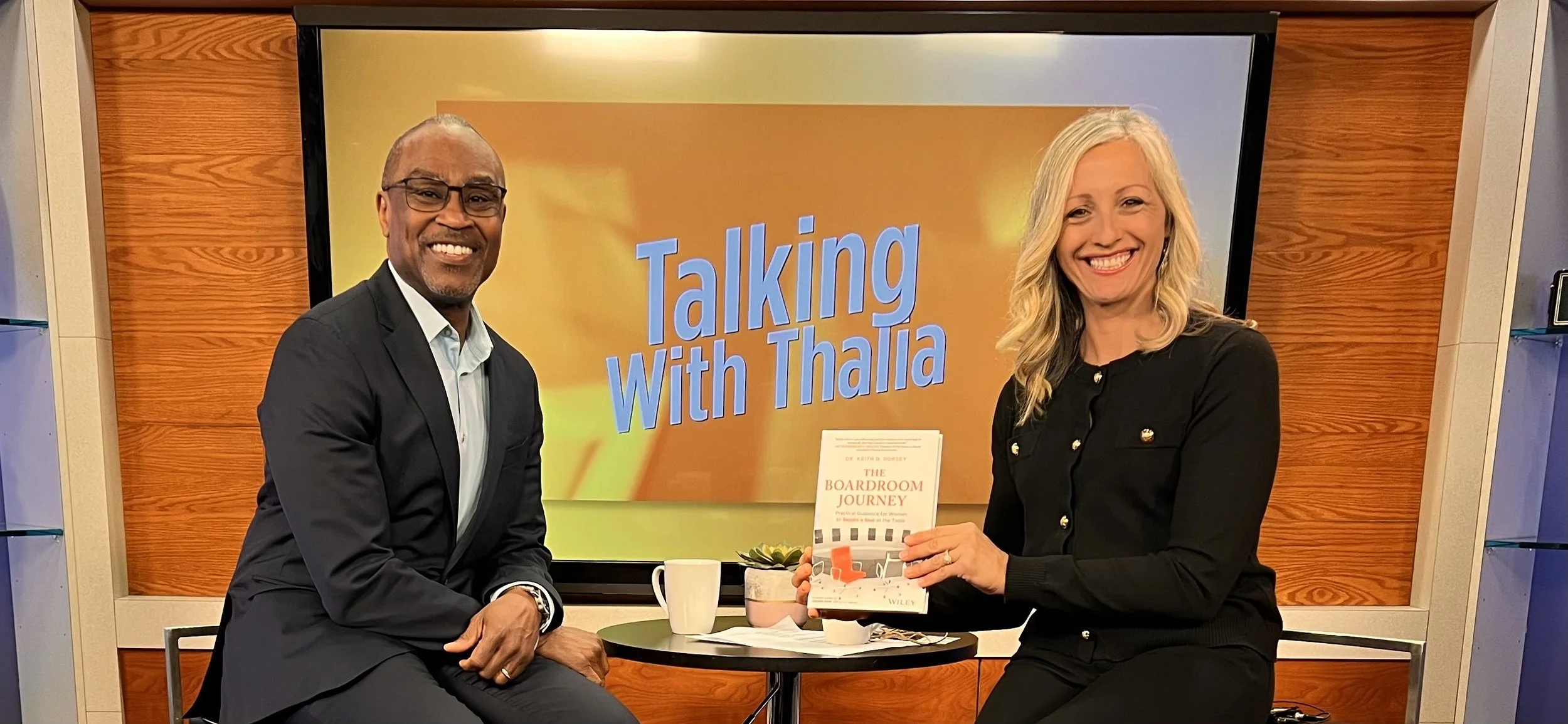 Keith Dorsey on the Talking with Thalia set, NBC Palm Springs