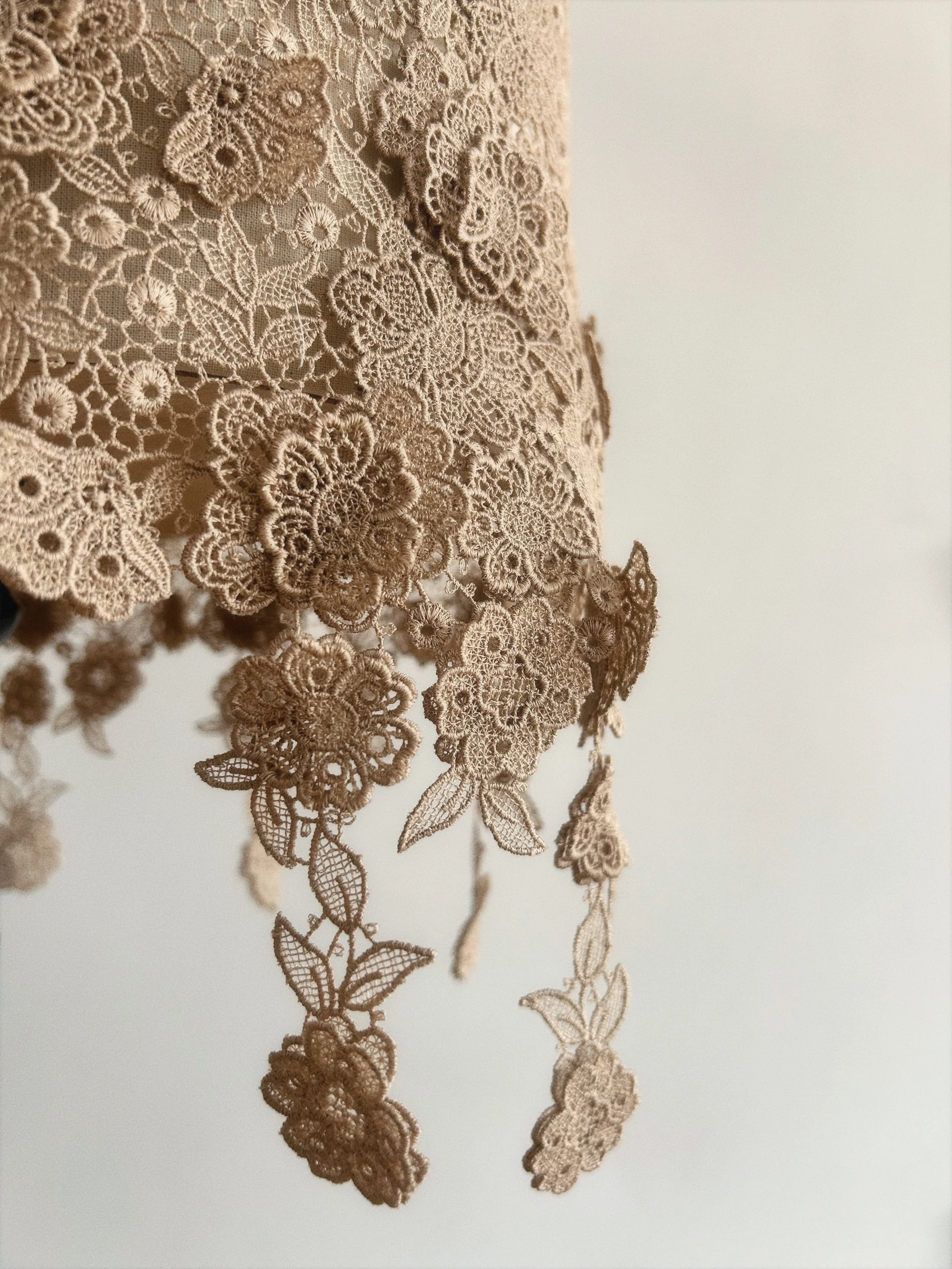 Delicate lace detail used in Kassandra Liot couture garments