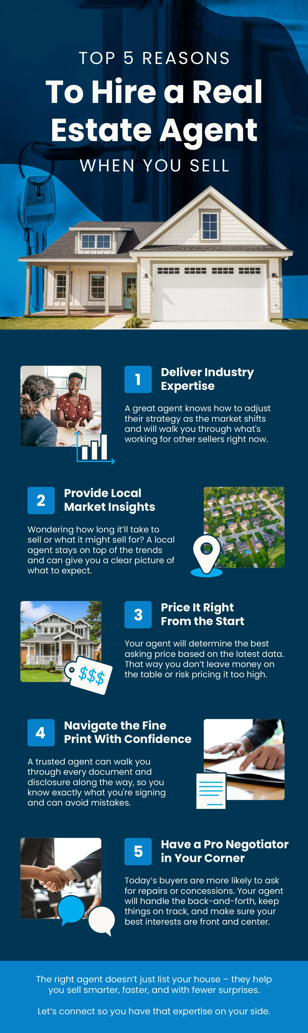 Top 5 Reasons To Hire a Real Estate Agent When You Sell