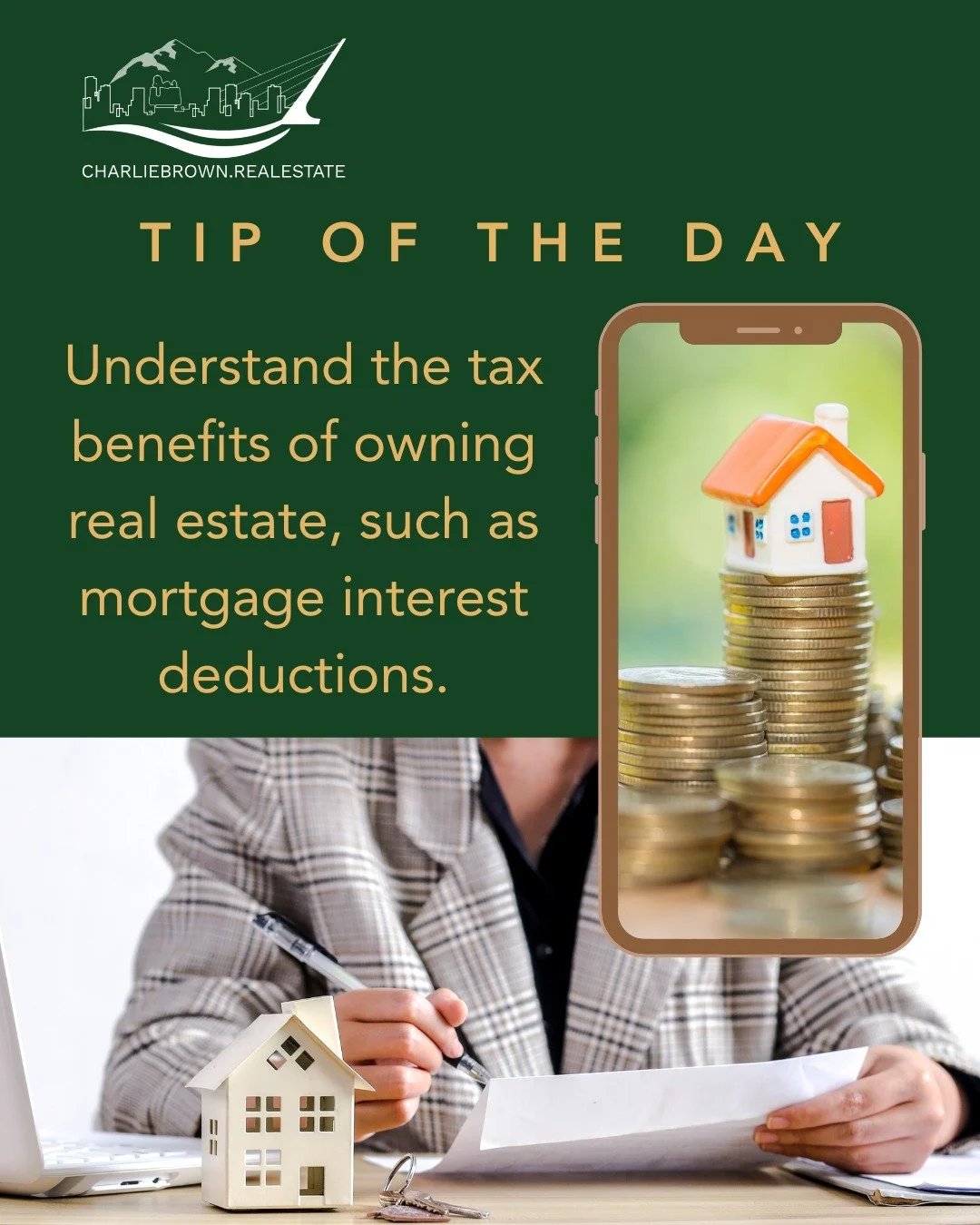 Tip of the Day 🏡💰
Owning real estate isn&rsquo;t just about building equity&mdash;it can also come with powerful tax benefits. From mortgage interest deductions to potential property tax advantages, homeownership may help reduce your overall tax bu