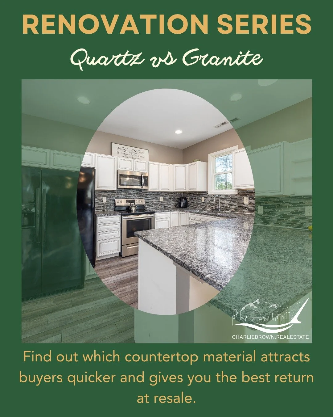 Quartz vs Granite: Which Countertop Wins Buyers? 🏡✨

Thinking about upgrading your kitchen before selling? The right countertop can make a huge difference in both buyer appeal and resale value.

💎 Quartz offers a sleek, modern look with low mainten