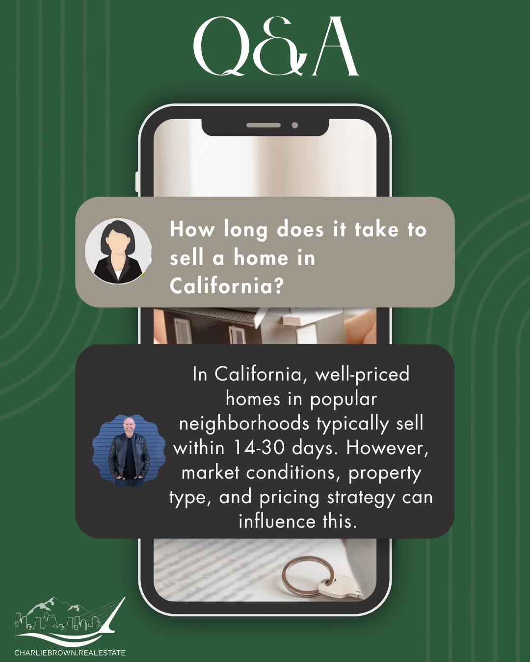 🏡 Q&amp;A: How long does it take to sell a home in California?

In today&rsquo;s market, well-priced homes across California can sell in 14&ndash;30 days. But timing depends on pricing, demand, property type, and your strategy.

If you want to sell 