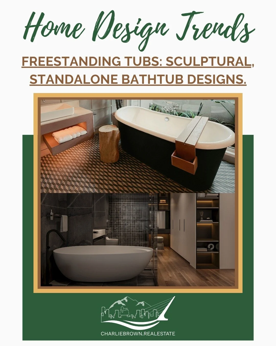 Elevate your space with one of today&rsquo;s hottest home design trends&mdash;freestanding tubs 🛁✨ These sculptural, standalone bathtubs are more than just functional&mdash;they&rsquo;re a statement piece that transforms your bathroom into a spa-lik