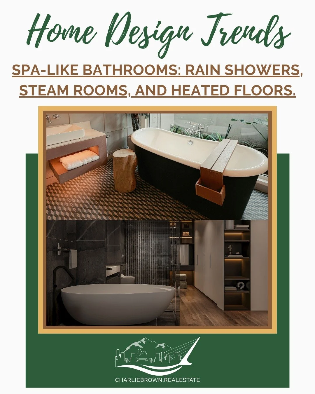 Transform your daily routine into a luxury escape 🛁✨

Spa-inspired bathrooms are one of the hottest home design trends right now&mdash;featuring rain showers, steam rooms, and heated floors that bring comfort, relaxation, and value to your home. Whe