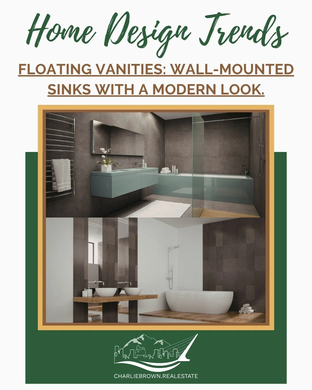 ✨ Home Design Trend Spotlight: Floating Vanities ✨

Modern, sleek, and space-saving, floating vanities are one of the hottest bathroom design trends in today&rsquo;s real estate market. These wall-mounted sinks create a clean, luxurious look while ma