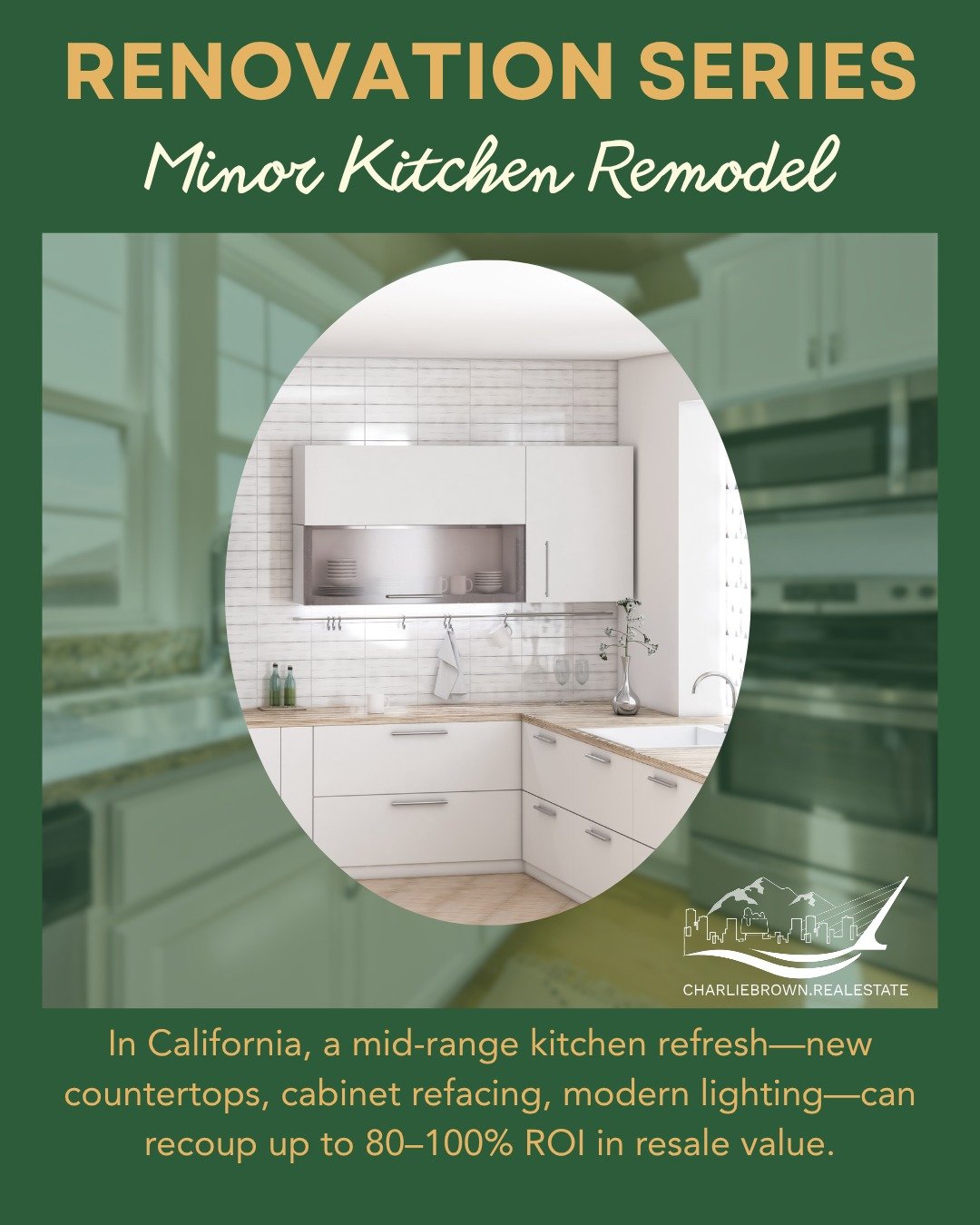 ✨ Thinking about a kitchen refresh before selling your home? A minor kitchen remodel could deliver major returns. In California real estate markets, updates such as new countertops, cabinet refacing, upgraded lighting, and modern finishes can recoup 