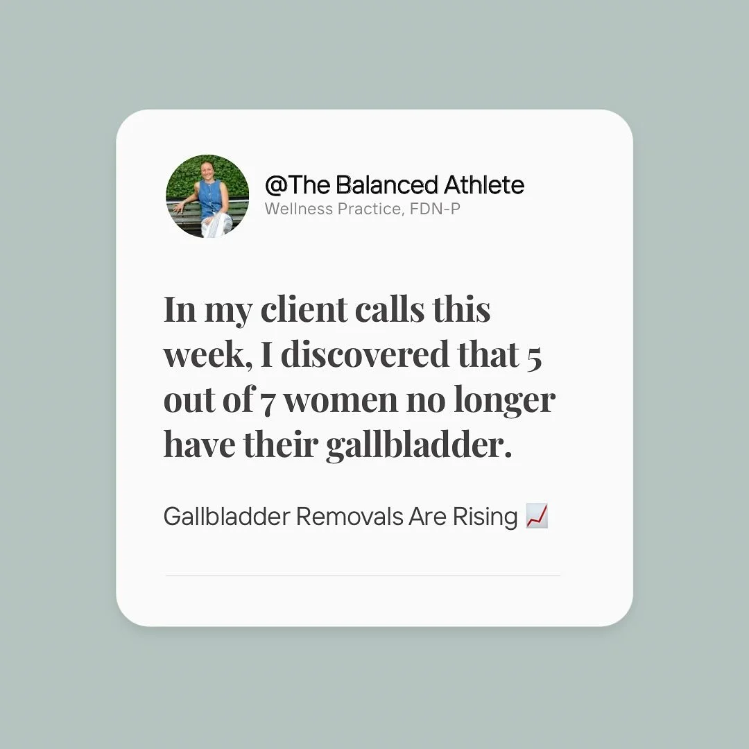 💚 Did you know gallbladder removals are on the rise? Just this week, 5 out of 7 women I spoke with no longer had their gallbladder.
While surgery can be life-saving, it doesn&rsquo;t solve the root causes behind poor digestion, hormone imbalances, o