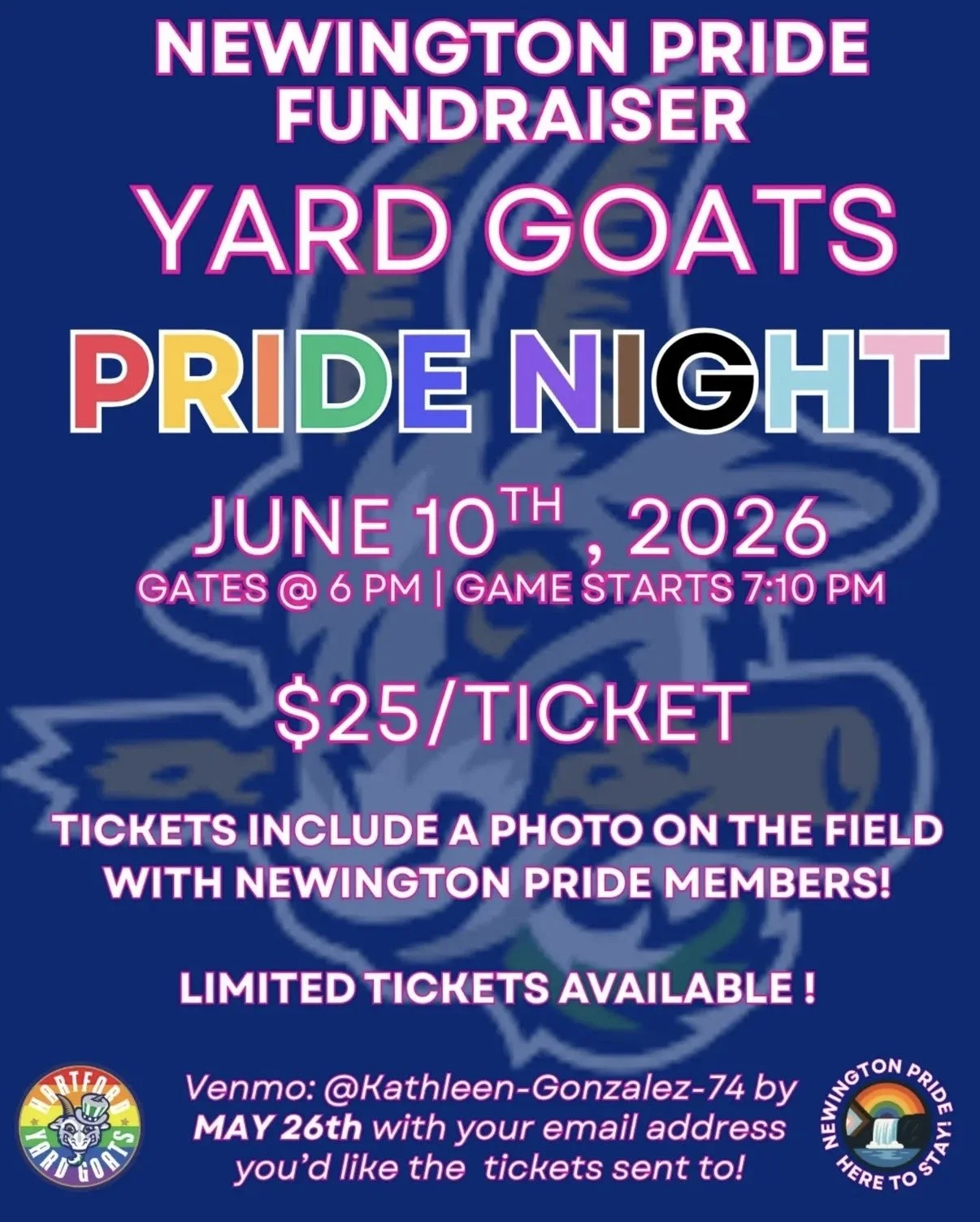Yard Goats Pride Night with Newington Pride