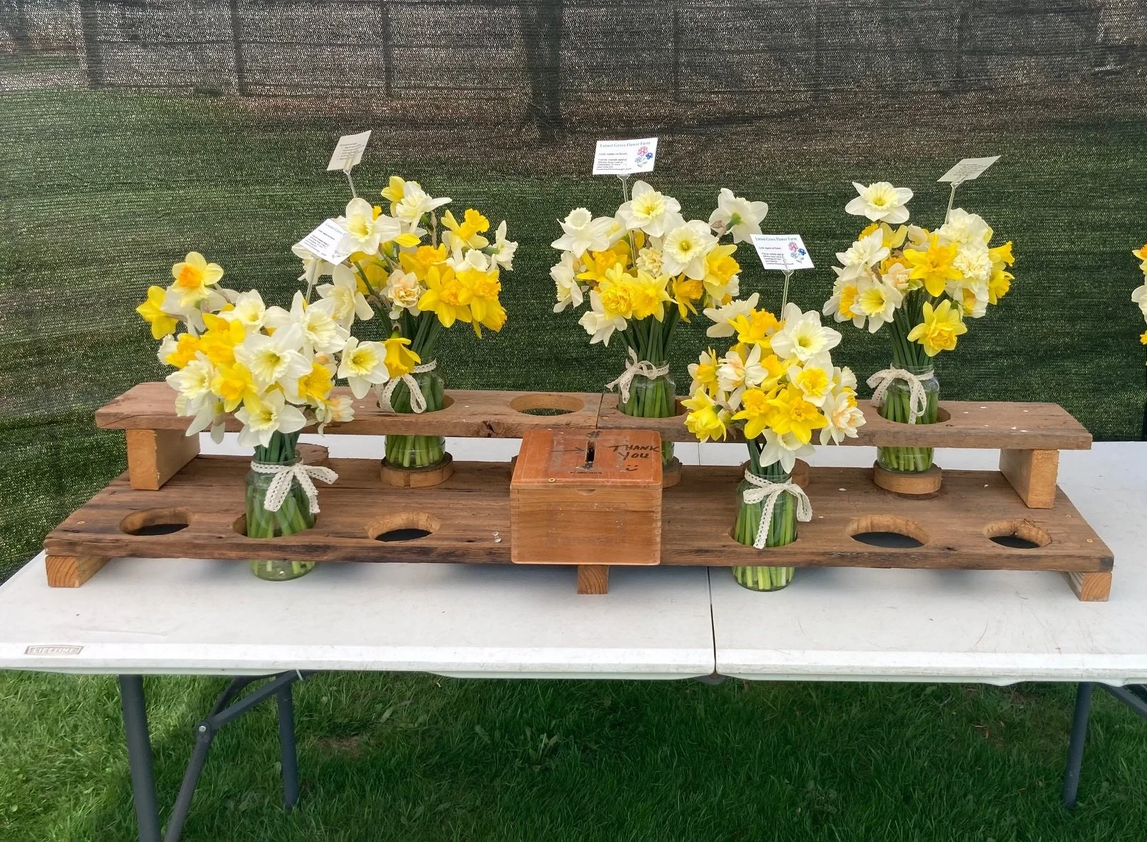 wooden holder for my jar arrangements