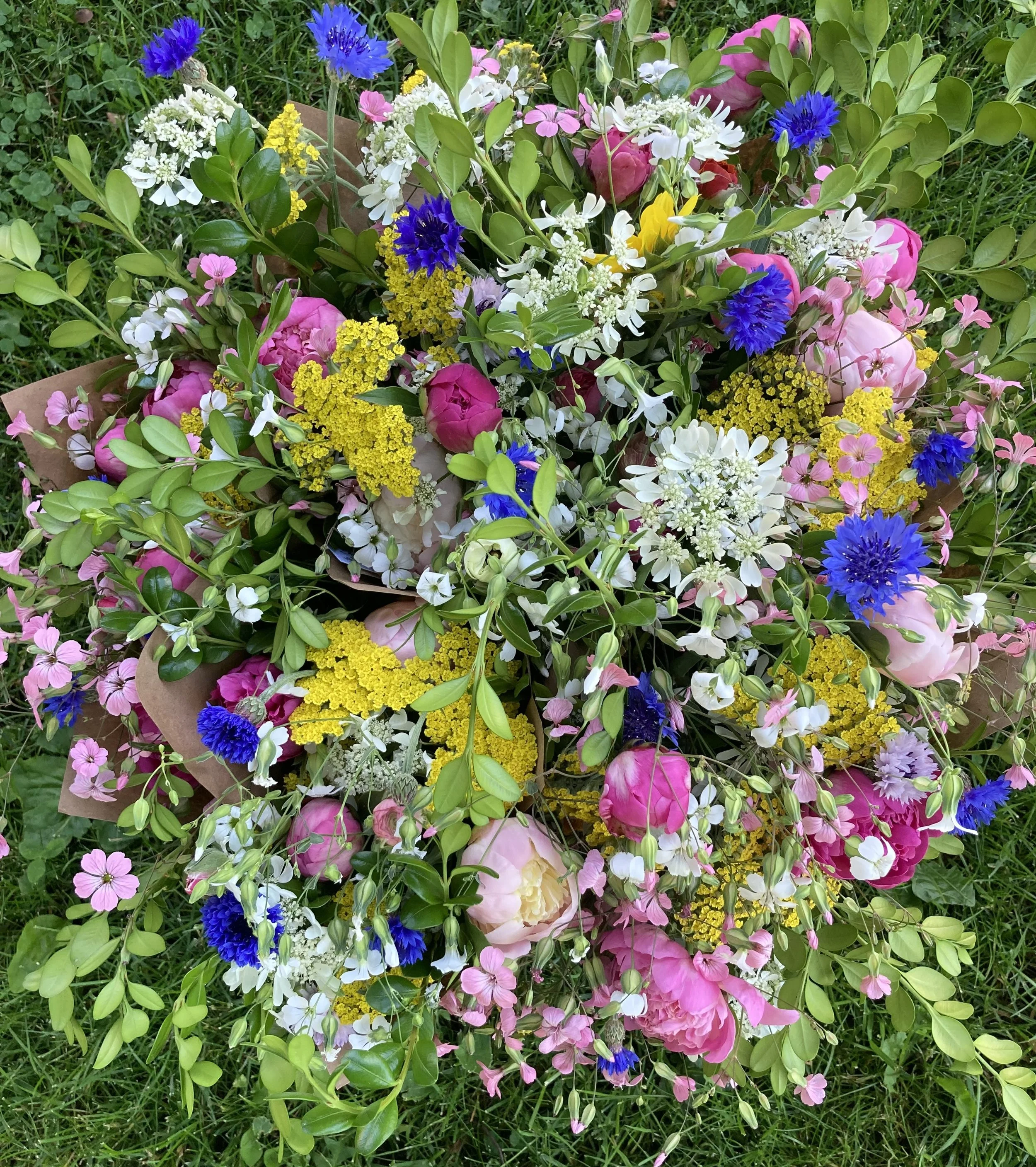 June 12, 2026 - Beautiful peony bouquets at Hopewell Market