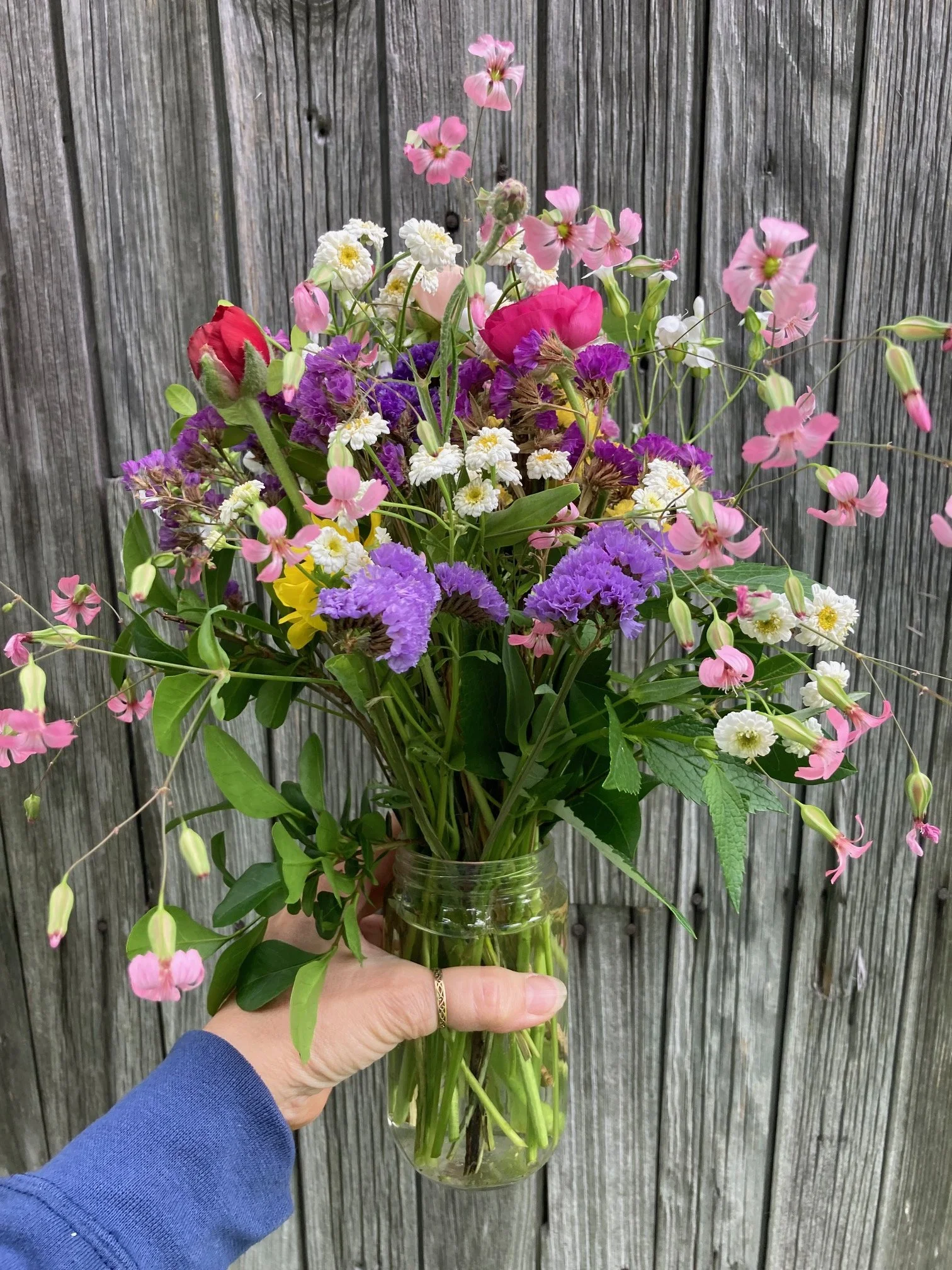 Look at these adorable jar arrangements at Hopewell Market