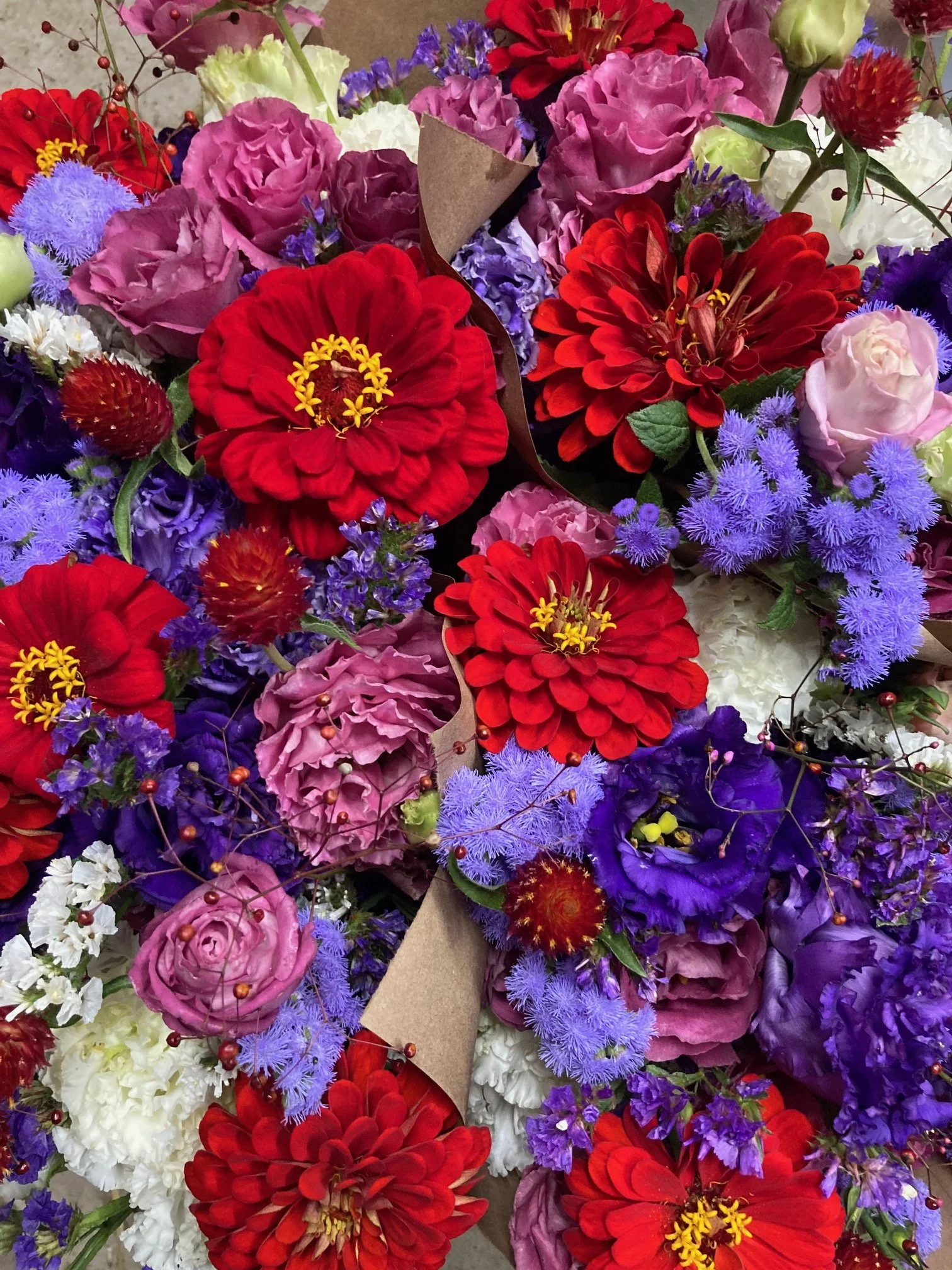 Red, White &amp; Blue Bouquets at Hopewell Market