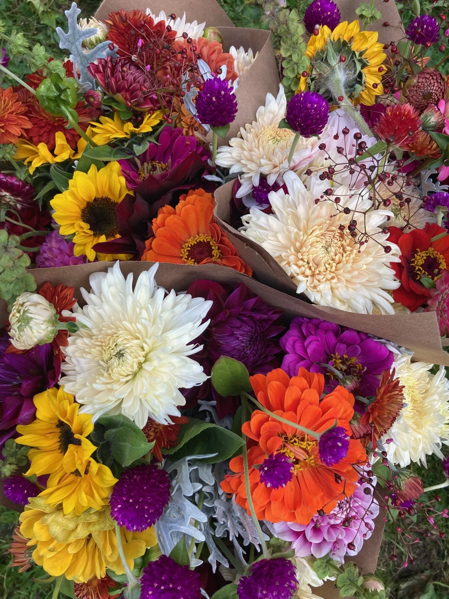 Halloween Colored Bouquets at Lafayette Restaurant