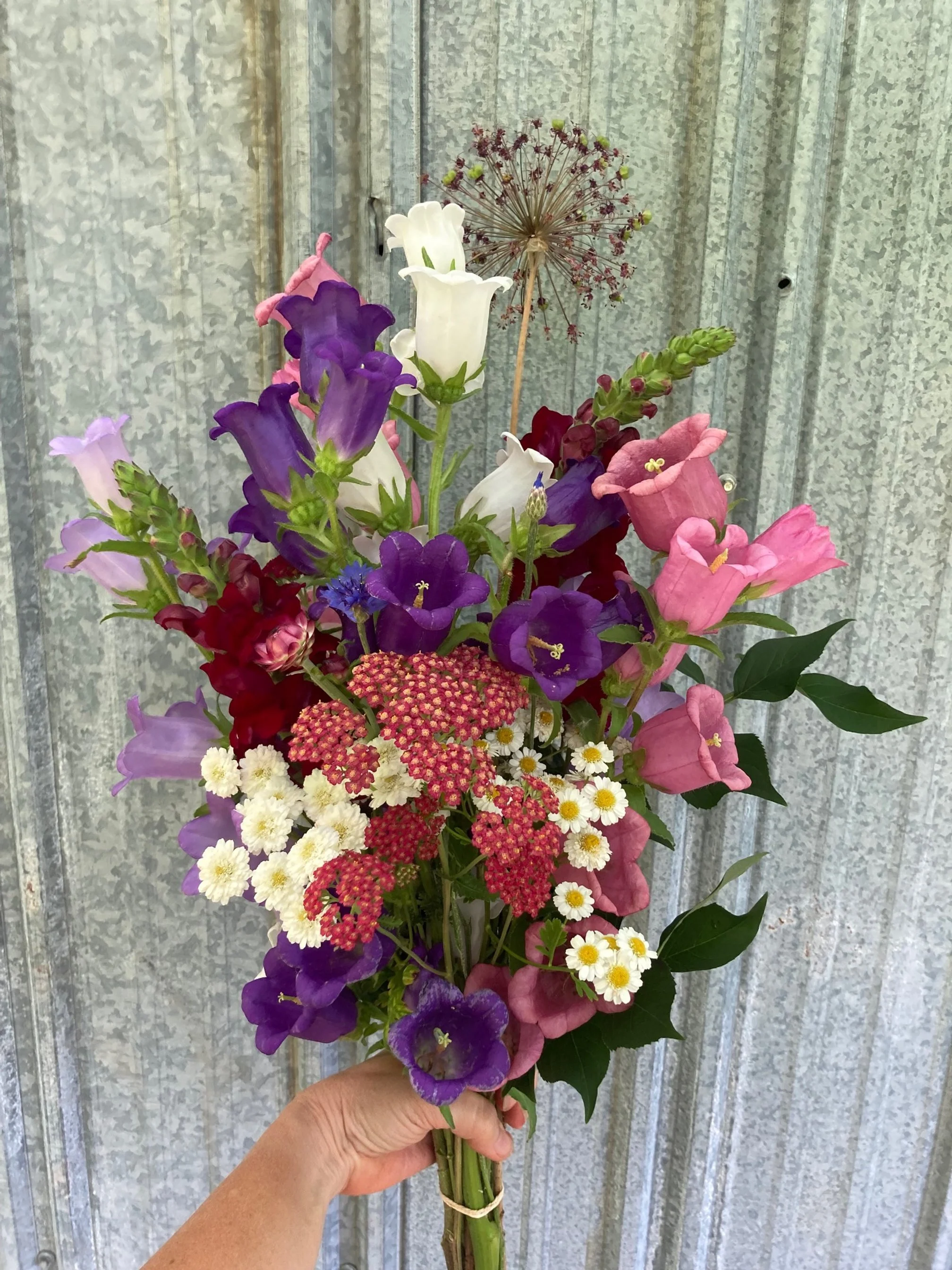 red, white and blue bouquet