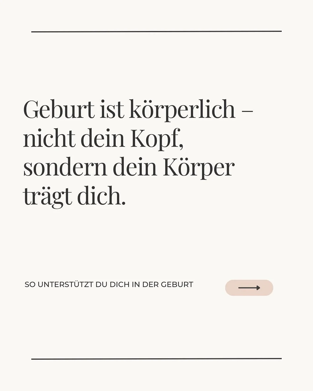 Geburt ist kein Kopfprozess &ndash; sie ist zutiefst k&ouml;rperlich. 
Alles, was du vorher mit deinem K&ouml;rper &uuml;bst, begleitet dich w&auml;hrend der Geburt.
Dein Atem tr&auml;gt dich, Bewegung schafft Raum, dein Beckenboden unterst&uuml;tzt 