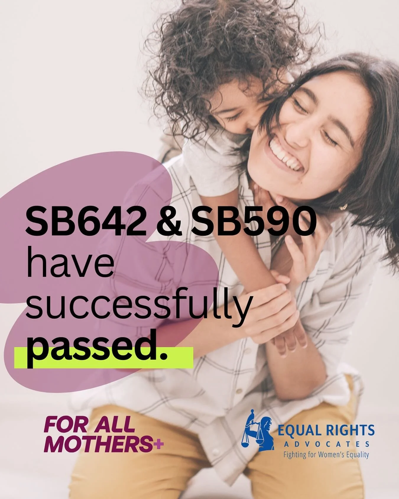 ✨ Together, we made change happen ✨
We’re thrilled to share that SB 590 and SB 642 have officially passed — and FAM+ is deeply honored to have been part of that movement with @equalrightsadv 
None of this would have been possible withou