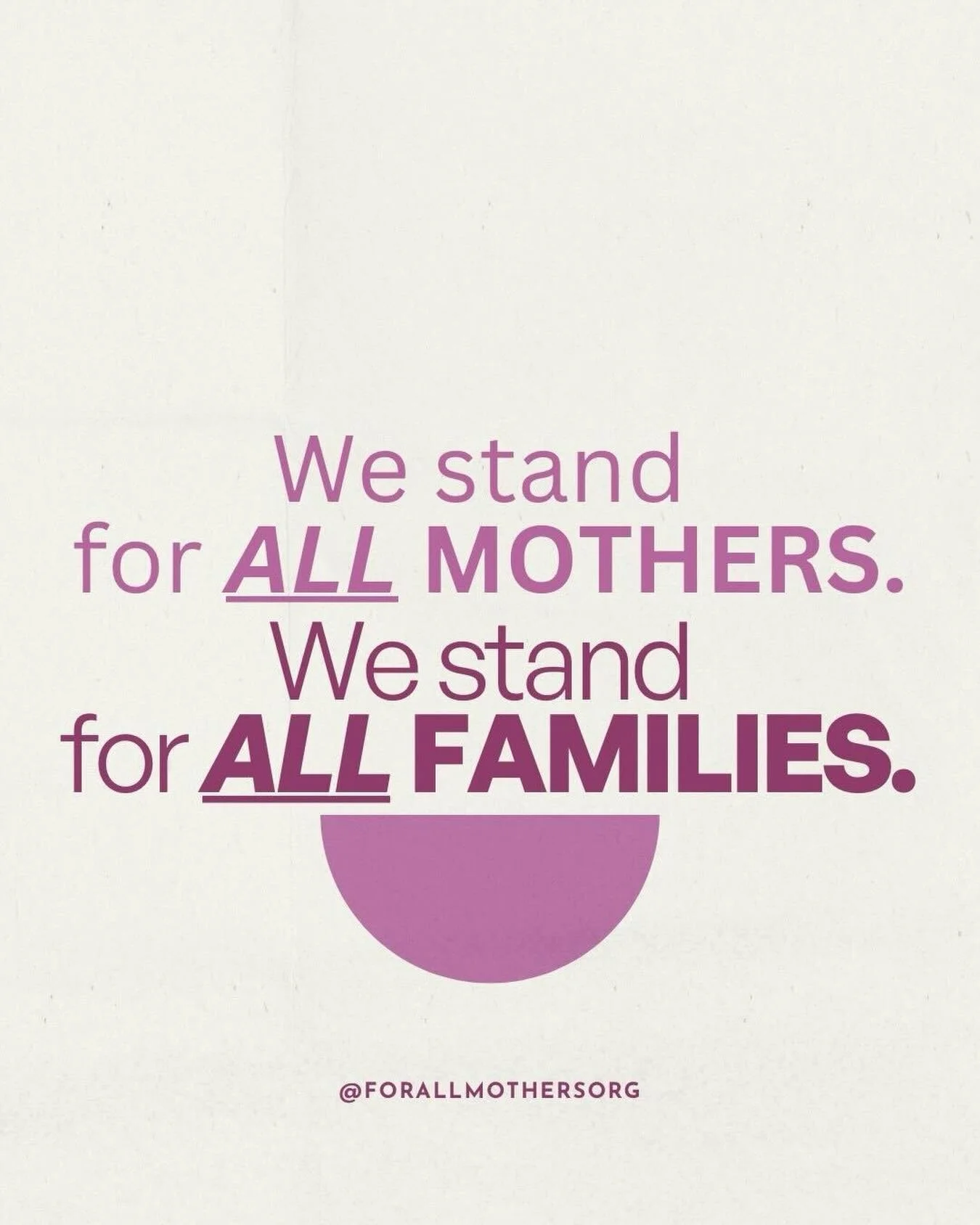 Our hearts are with the families being targeted right now. No matter where we come from, we can all relate to the universal experience of caring for our children and making daily decisions out of love.

For All Mothers+ exists to empower moms and hig