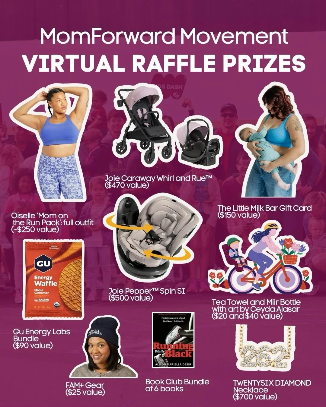 Join us virtually for the MomForward Movement ✨

Be part of a growing collective showing the sports and race industry that maternal equity matters &mdash; and that family-forward infrastructure is not optional 💛

It&rsquo;s simple. Register, add you