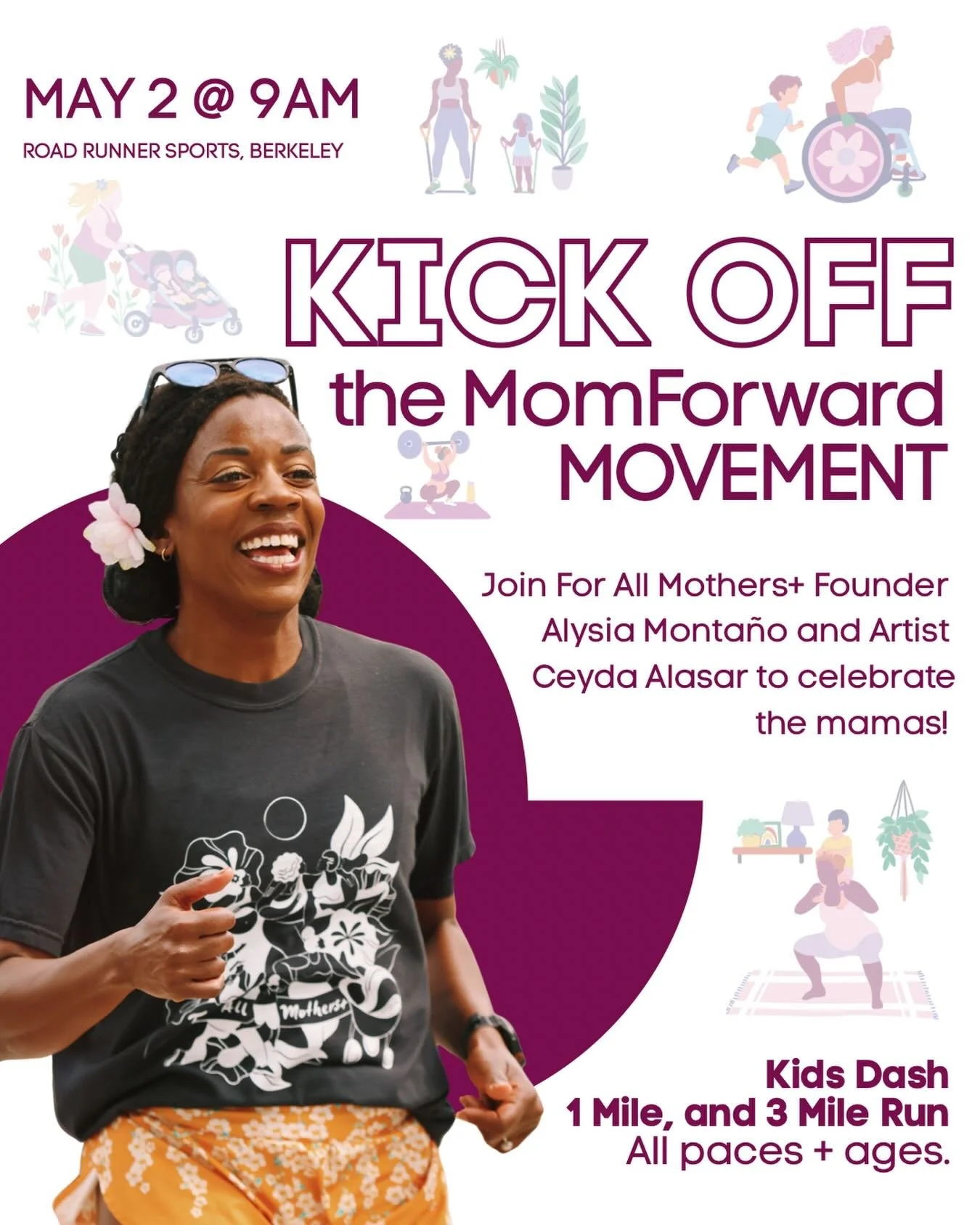 Reminder ✨ 

Join us this Saturday, May 2nd at Road Runner Sports in Berkeley to kick off the MomForward Movement and celebrate motherhood 💜 

Event registration is free (you can register at the link in the bio!) and you can also purchase raffle tic