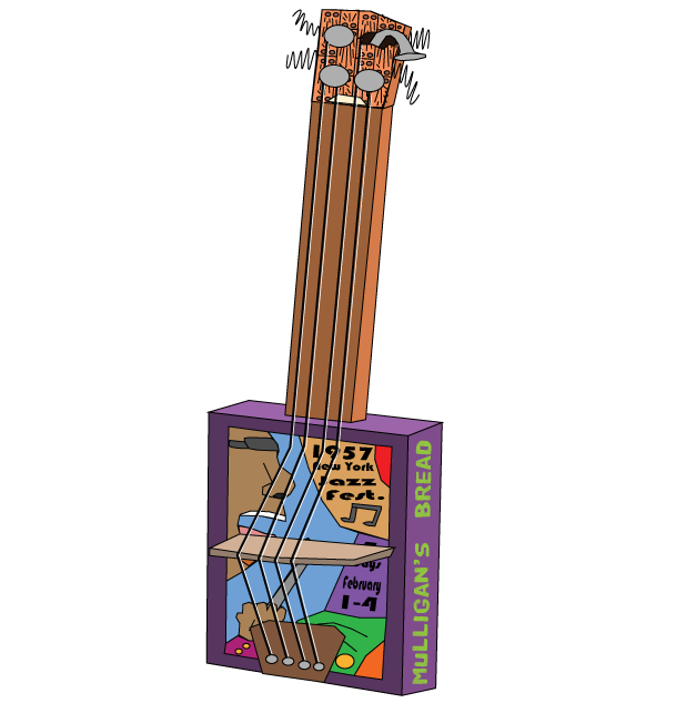 "Montana Wellsbourogh's Music Poster Cigar Box Bass Guitar" Magnet