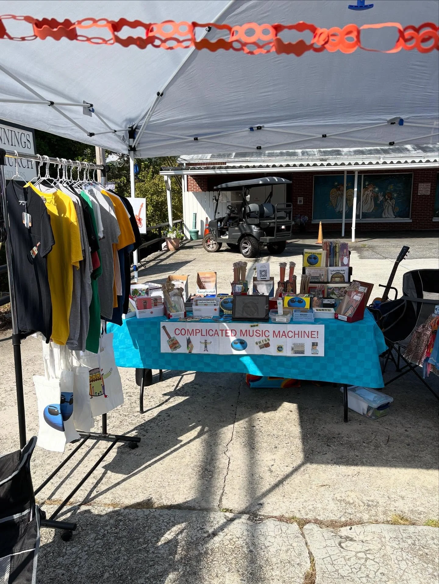 Hello everyone, Jacob from Complicated Music Machine here!

We are excited to be here at the Cigar Box Guitar Music Festival here in Robbinsville, NC! 

We will be here all day from 11 A.M. to 8 P.M. so if you&rsquo;re in the area, make sure to check
