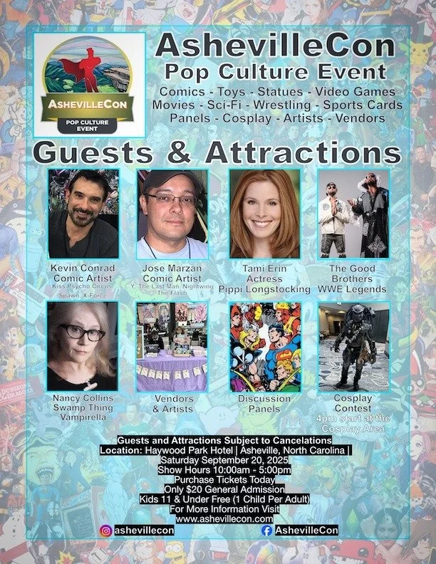 Hello everyone, Jacob from Complicated Music Machine here!

We are less than three days away from our scheduled appearance at AshevilleCon in Asheville, NC on the 20th!

I am excited to be hosting a vendor booth at this event selling our CMM merchand