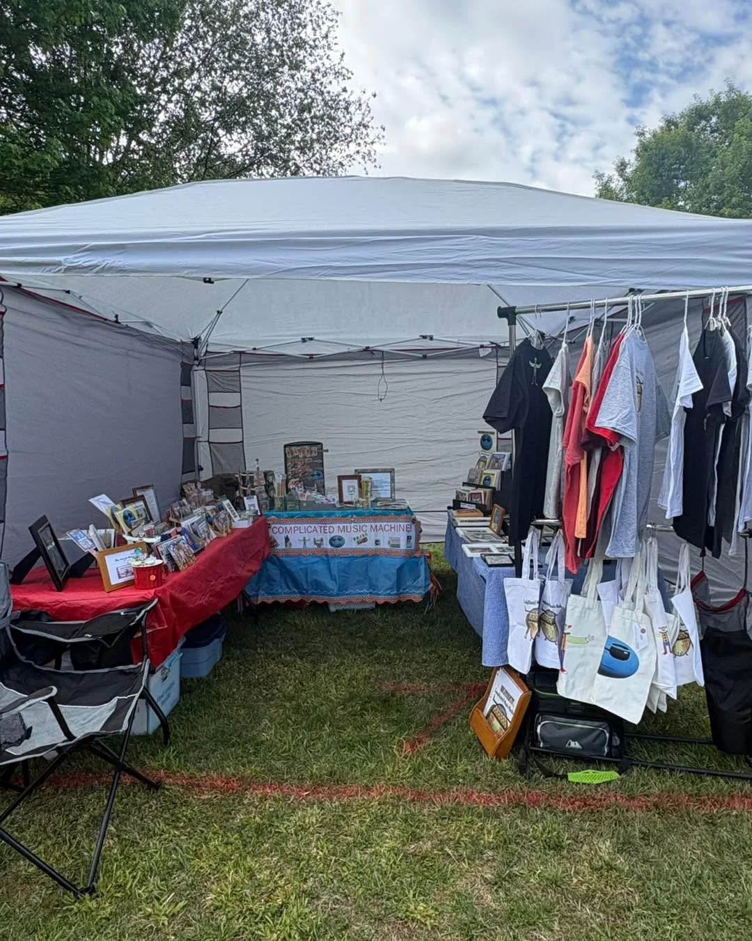 Hello everyone, Jacob from Complicated Music Machine beaming in with another update!

We are excited to be here in Robbinsville, North Carolina for the Stecoah Valley Springfest today! We will be here from 11 A.M. to 4 P.M, so make sure to check out 