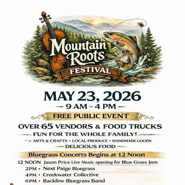 Hello everyone, Jacob from Complicated Music Machine here with a reminder that the Mountain Roots Bluegrass Festival is only a few weeks away from today on May 23rd in Franklin, North Carolina, and we are looking forward to seeing you all at our boot