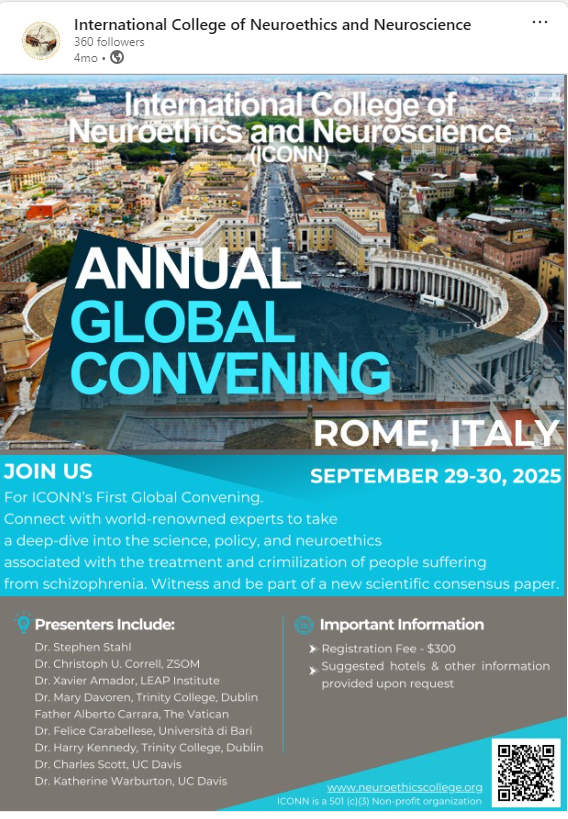 LinkedIn post showing the Annual Rome Convening is happening on September 29 through September 30, 2025