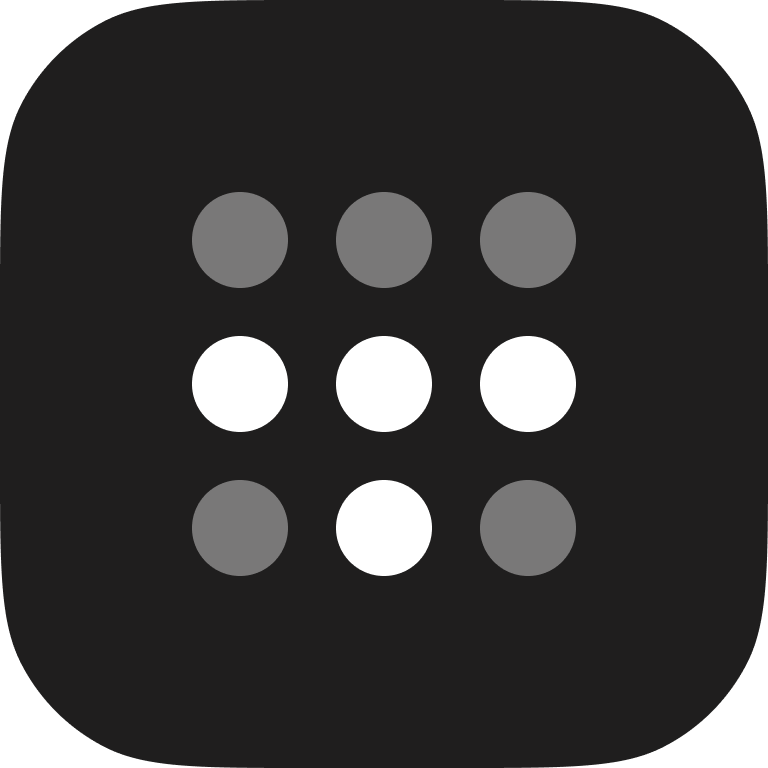 Simplified icon of a numeric keypad with numbers 1-9 and 0.