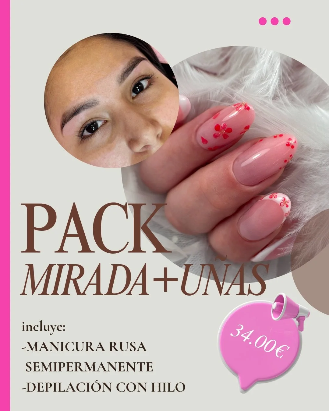 Presentamos nuestra promo del mes 🎊
Pack especiales para ti validos hasta el 31/01.
No te quedes sin tu cita, Contactanos ahora 📲