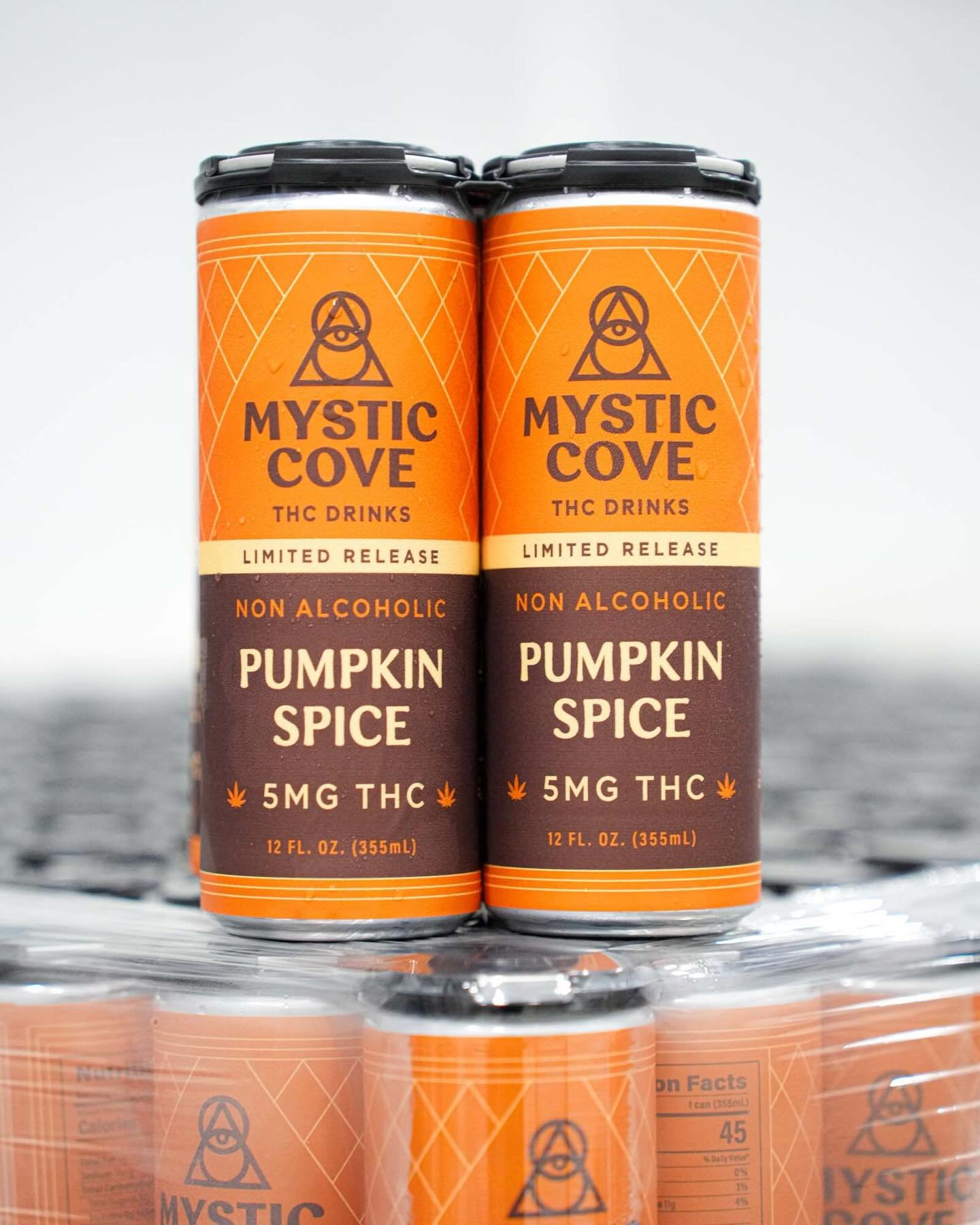 We still have a some Pumpkin Spice Mystic Cove in stock! That means there are SEVEN different Mystic Cove drinks to choose from, including our new 10mg Peach Tea and 10mg Blueberry Lemondrop. Available for order online, at all Sebago locations, and a
